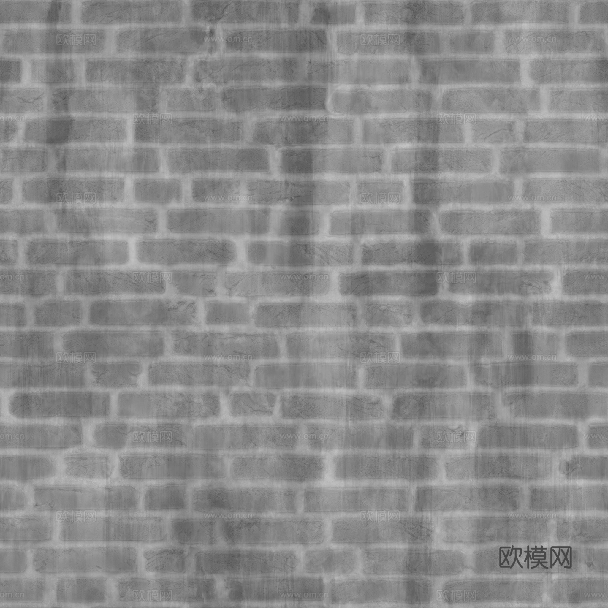 无缝红砖砖墙老旧砖墙 PBR材质贴图 2k