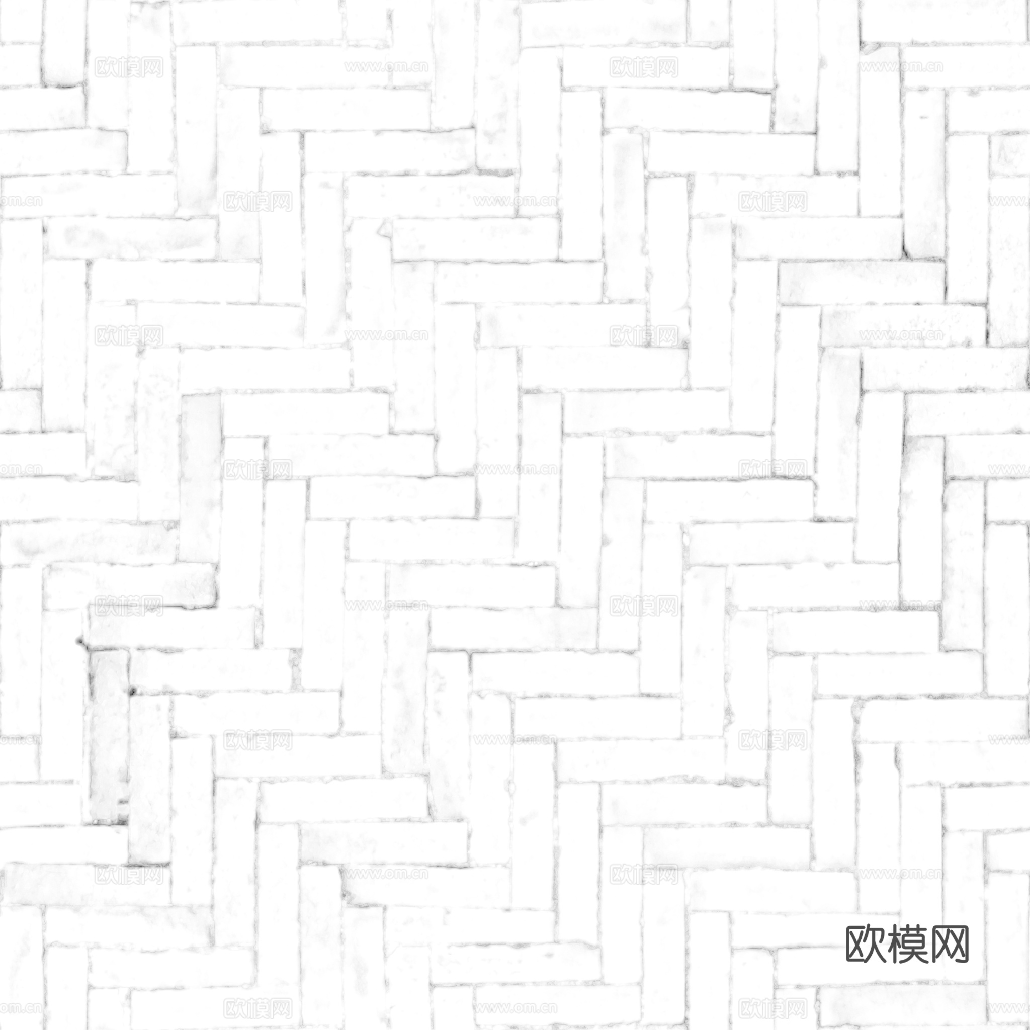 无缝老旧红砖青砖地砖户外砖铺路砖 PBR材质贴图 2k