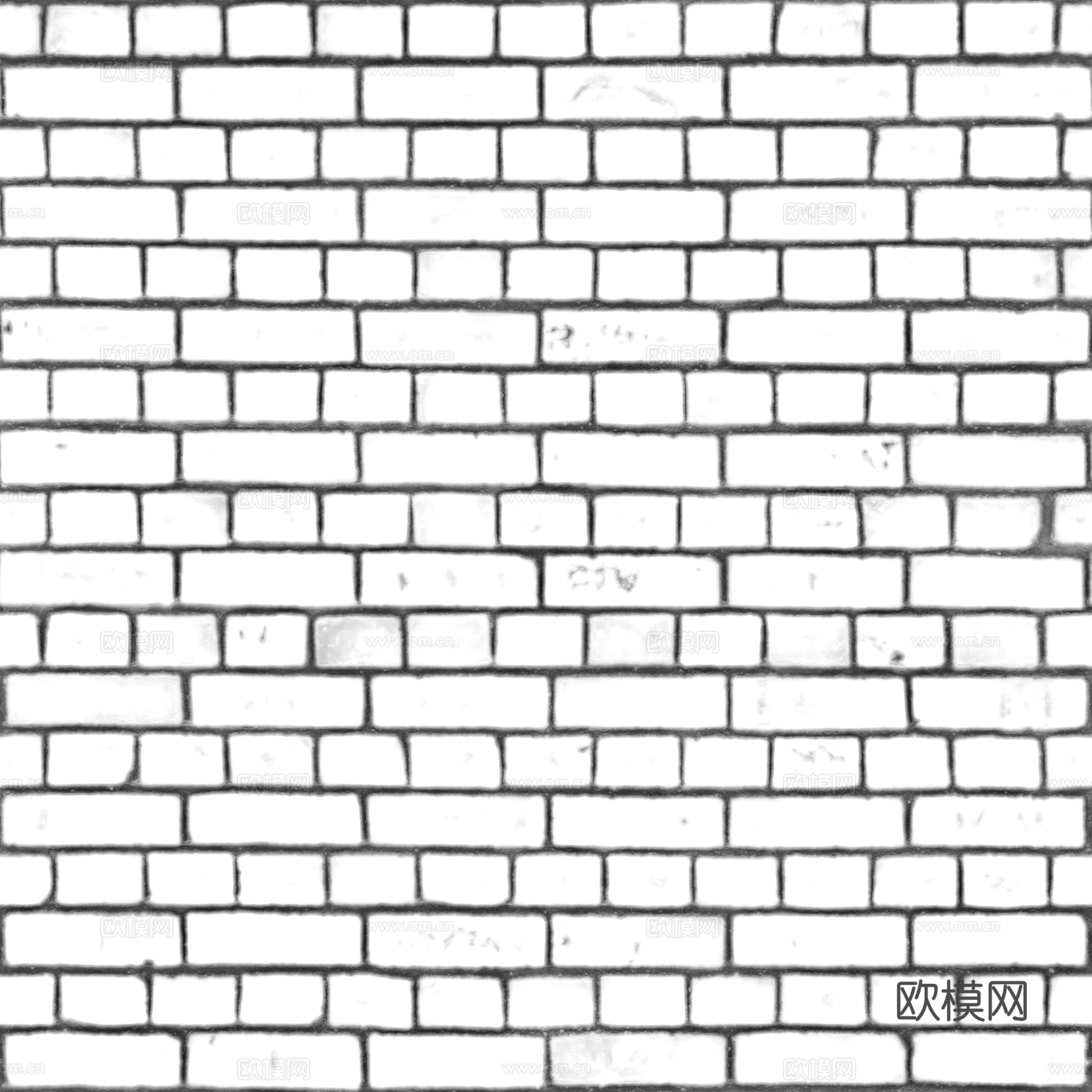 无缝红砖墙砖户外砖 PBR材质贴图 2k