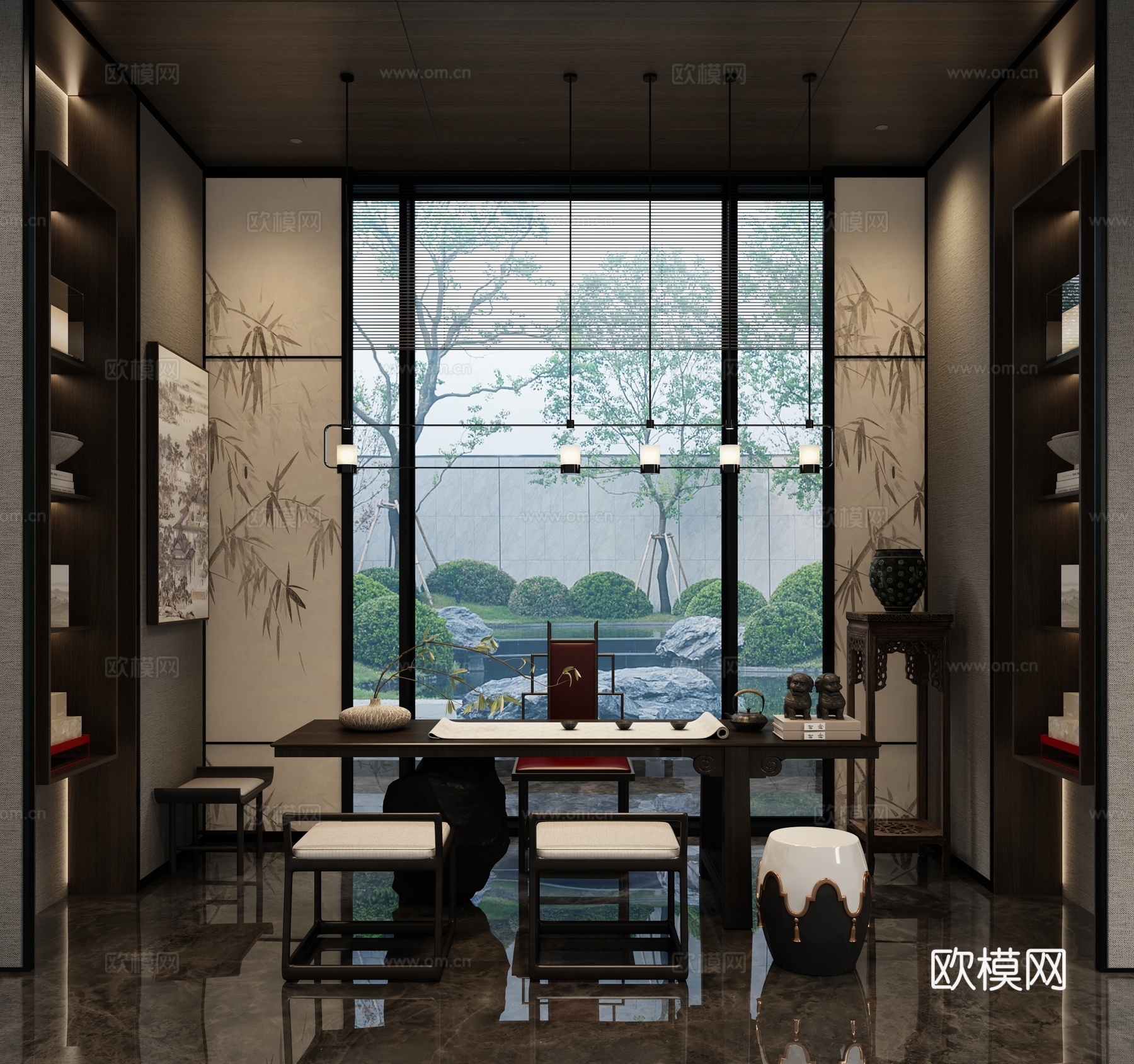 售楼部茶室3d模型下载