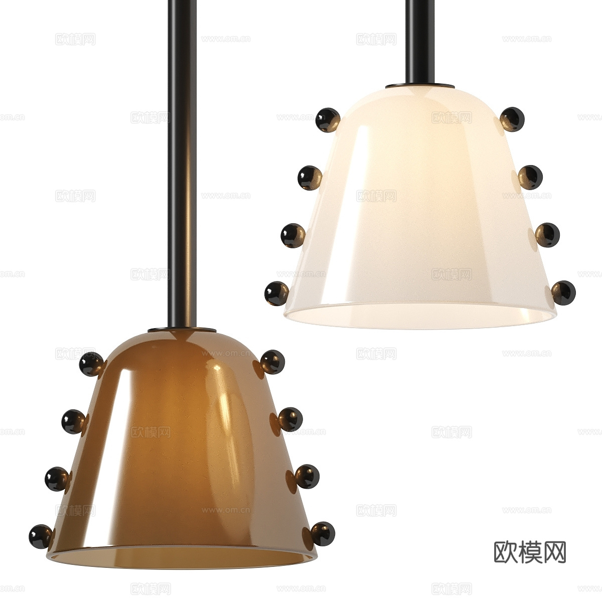 新古典玻璃装饰吊灯3d模型