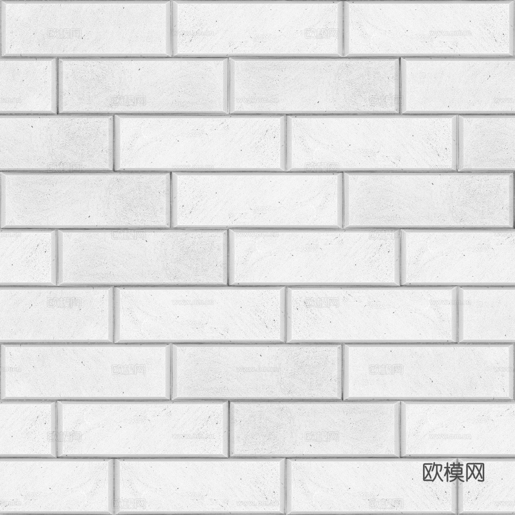 无缝灰色砖墙砖地 PBR材质贴图 1k