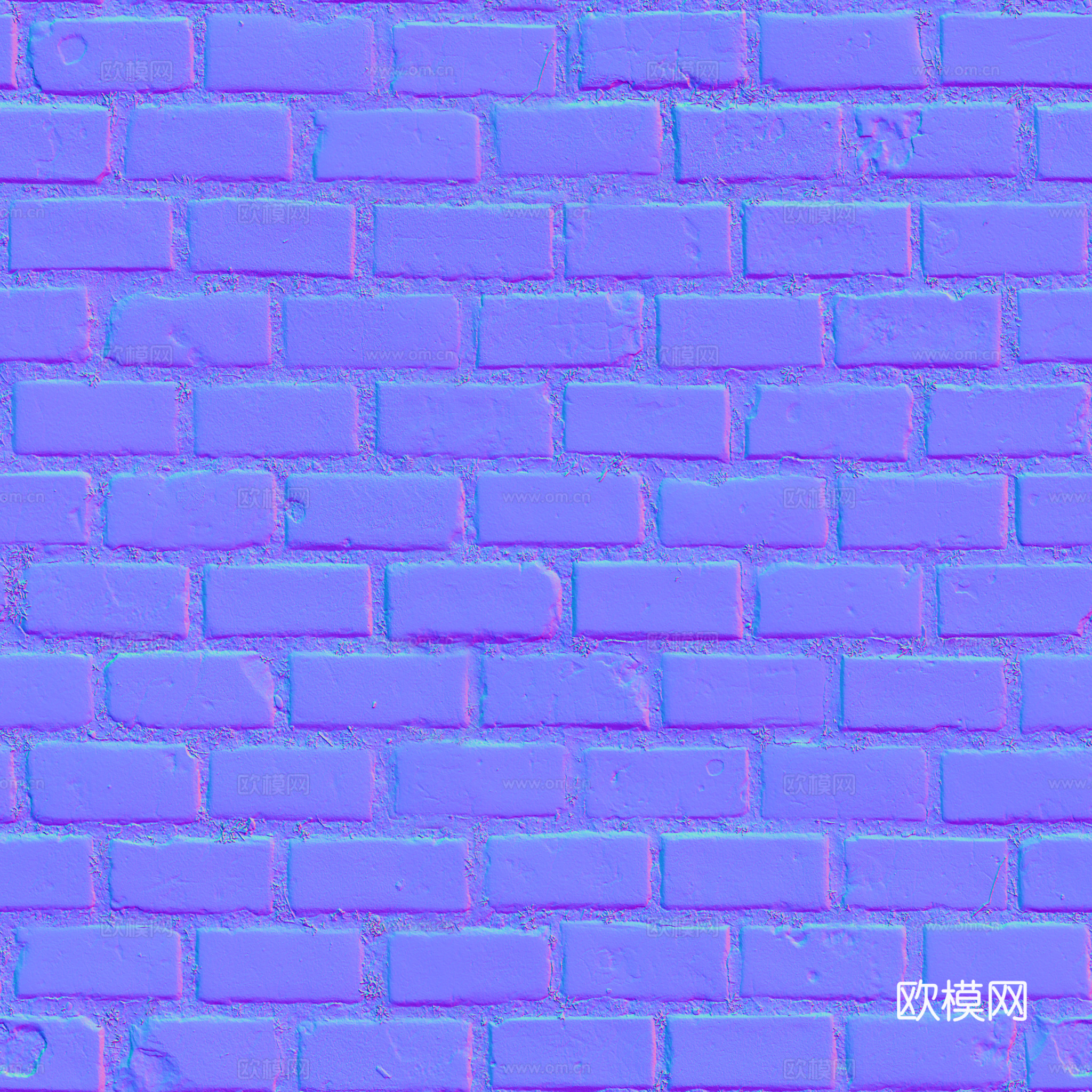 无缝老旧青砖石砖地砖户外砖 PBR材质贴图 2k