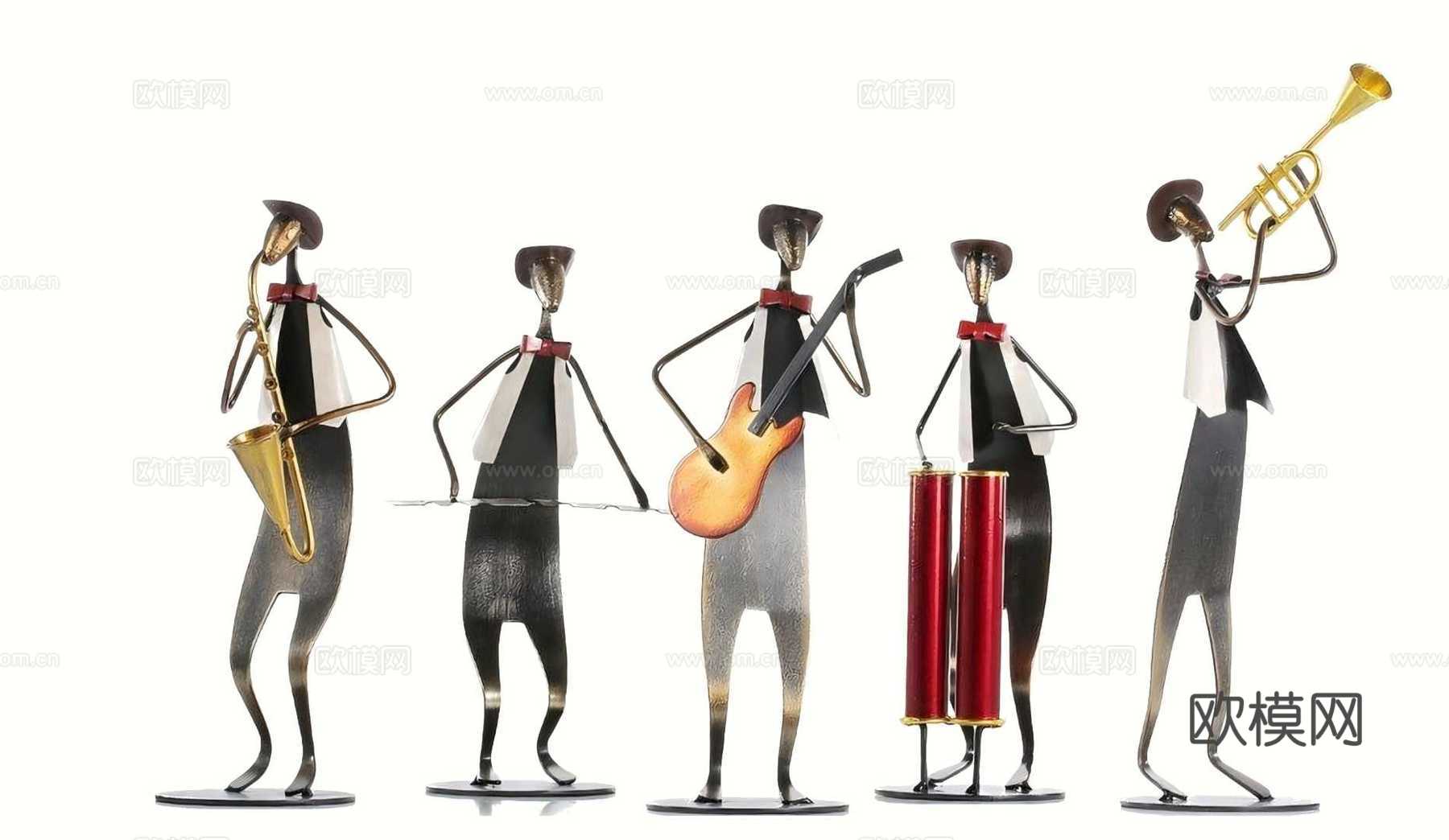 乐队抽象人物su模型