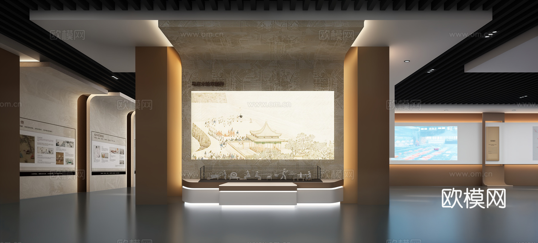 展厅展馆3d模型下载