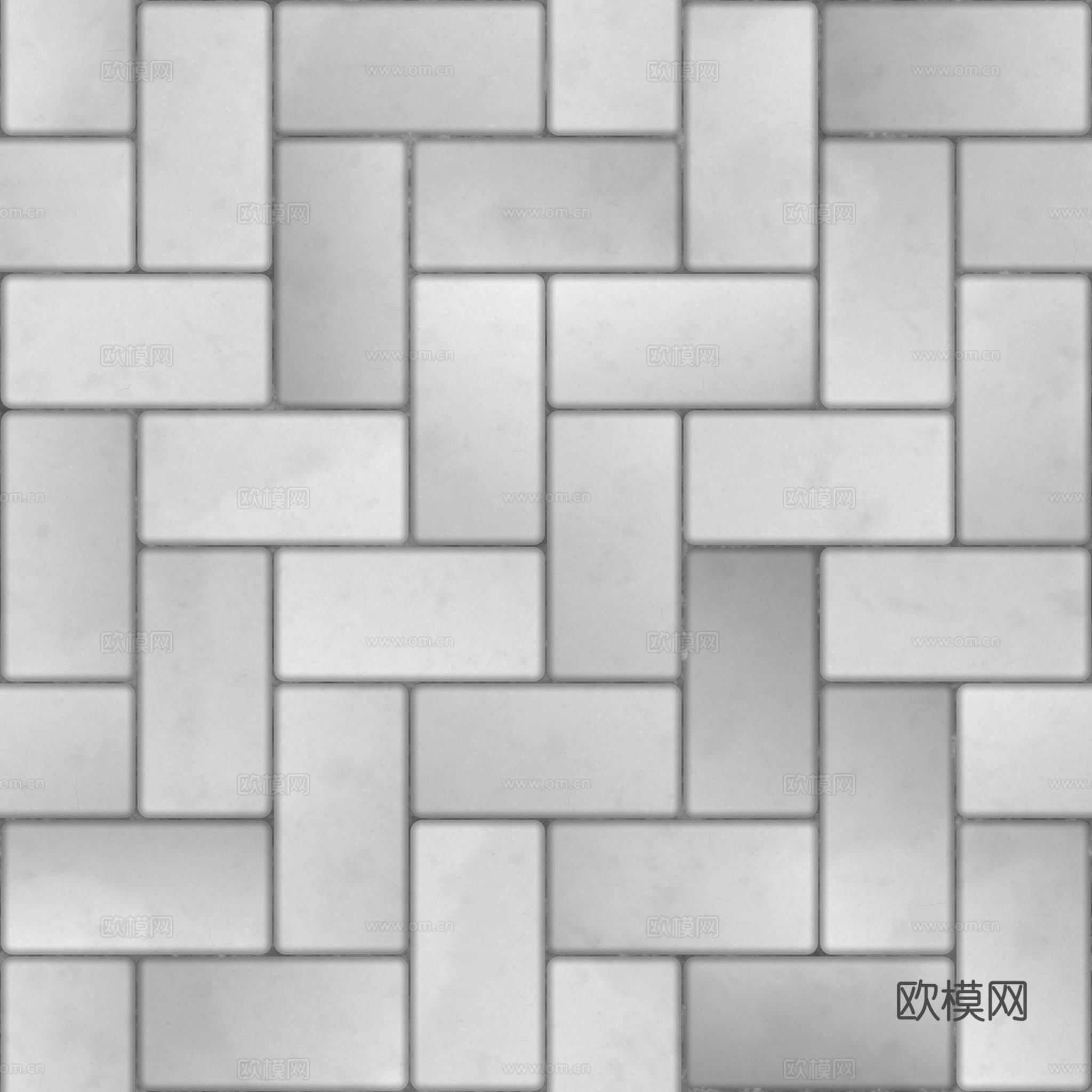 无缝青砖户外砖铺路石铺路砖 PBR材质贴图 2k