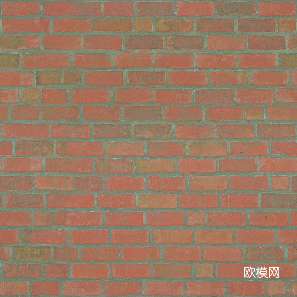 无缝红砖墙砖墙老旧砖墙 PBR材质贴图 1k