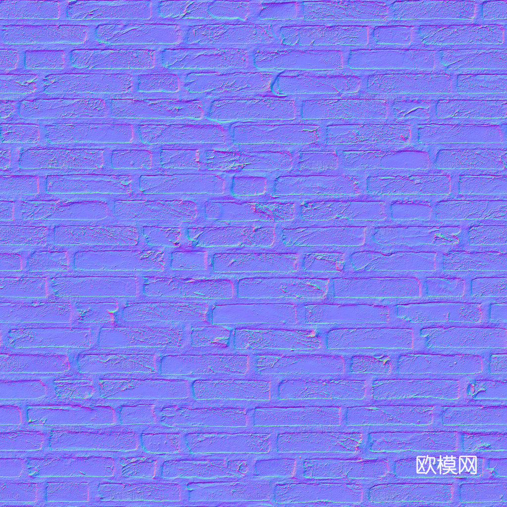 无缝破旧砖墙砖地 PBR材质贴图 1k
