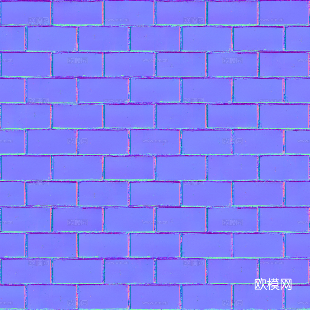 无缝红砖砖墙砖地 PBR材质贴图 1k