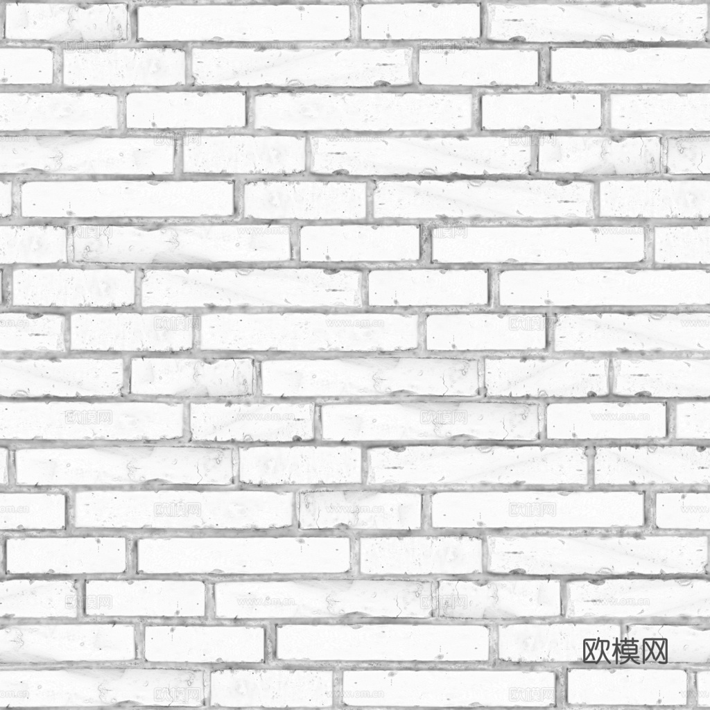 无缝老旧红砖砖墙 PBR材质贴图 1k
