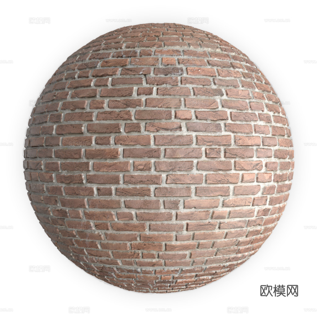 红砖墙砖墙破旧砖墙 PBR材质贴图 2k