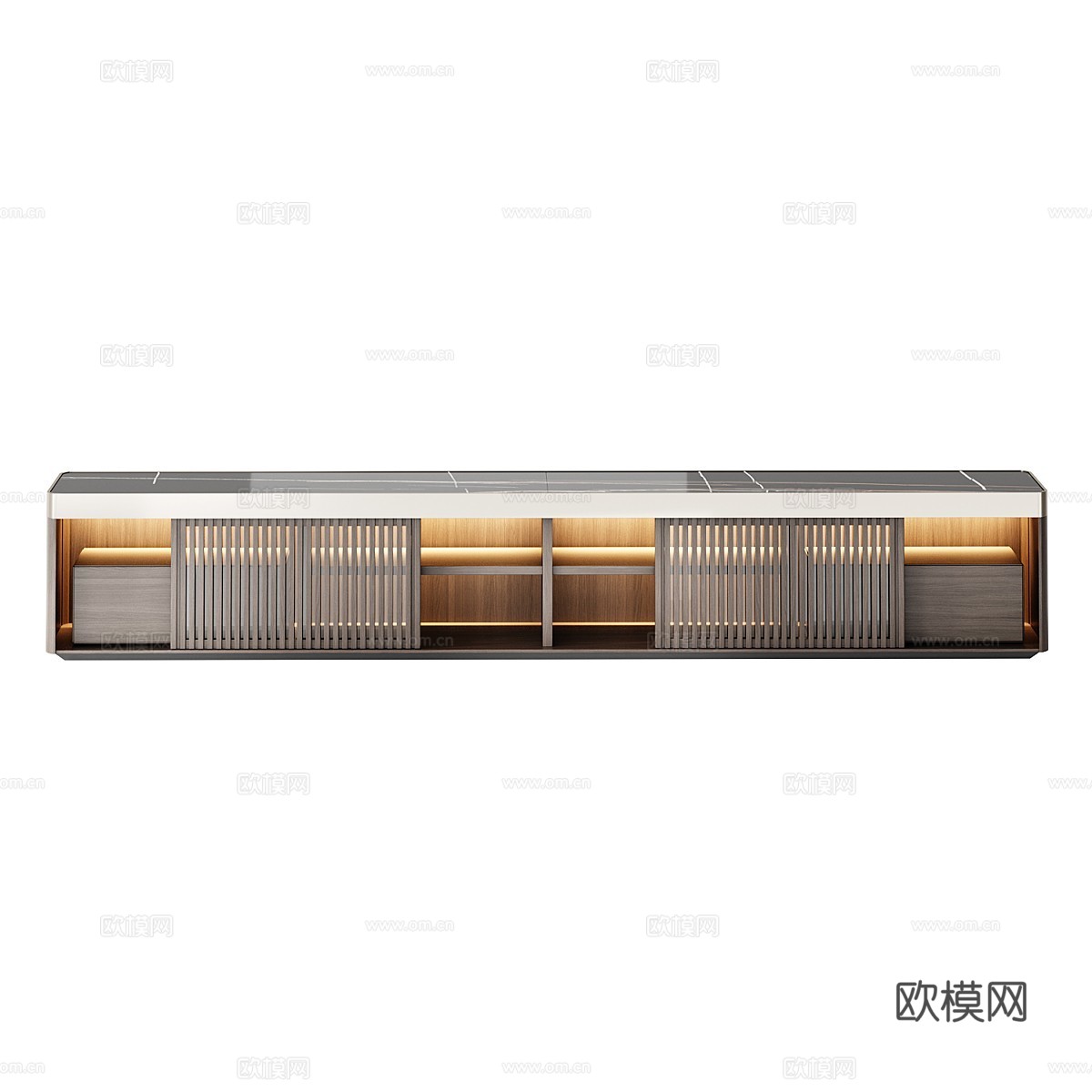 现代意式 Molteni 电视柜3d模型
