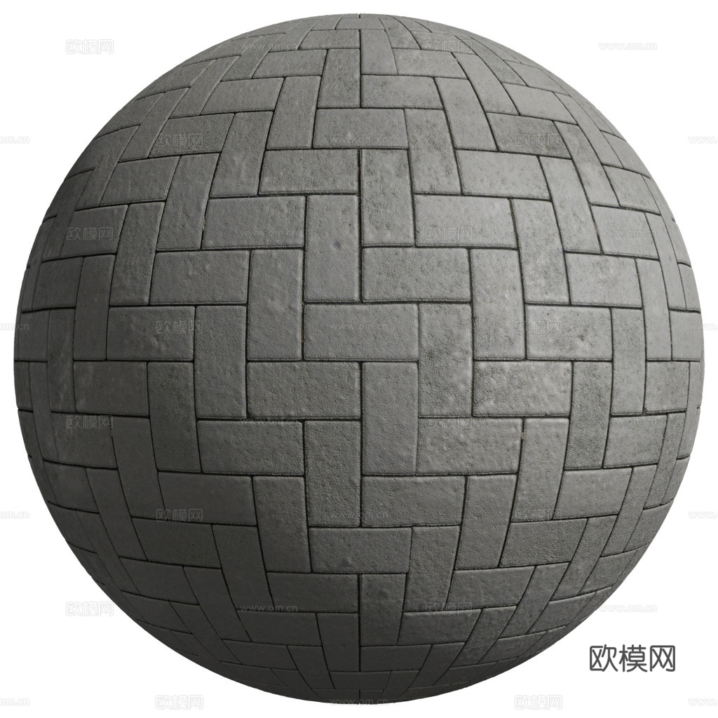 无缝青砖户外砖户外地面 PBR材质贴图 2k