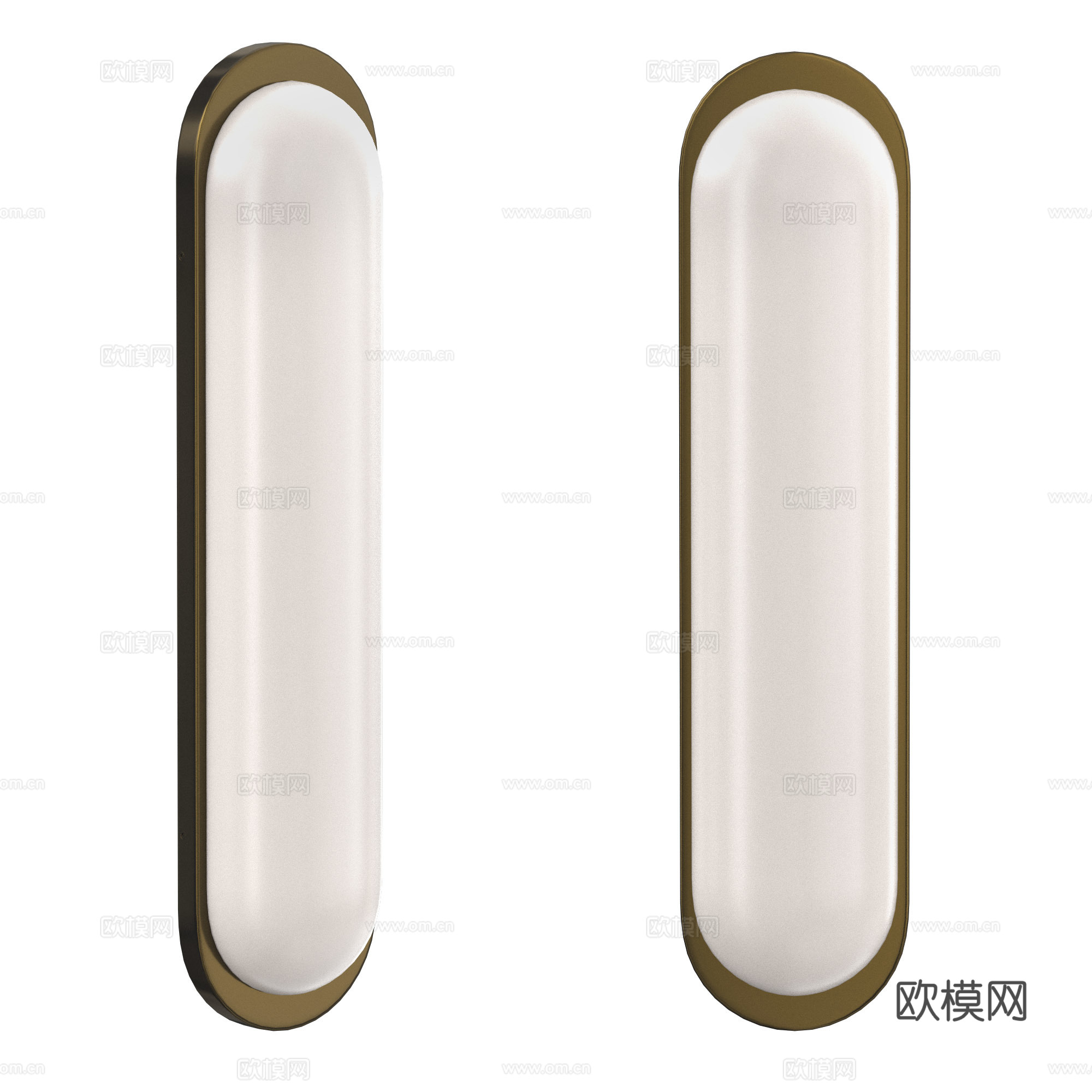 新中式轻奢 Bode 黄铜壁灯3d模型下载（渲染图1）