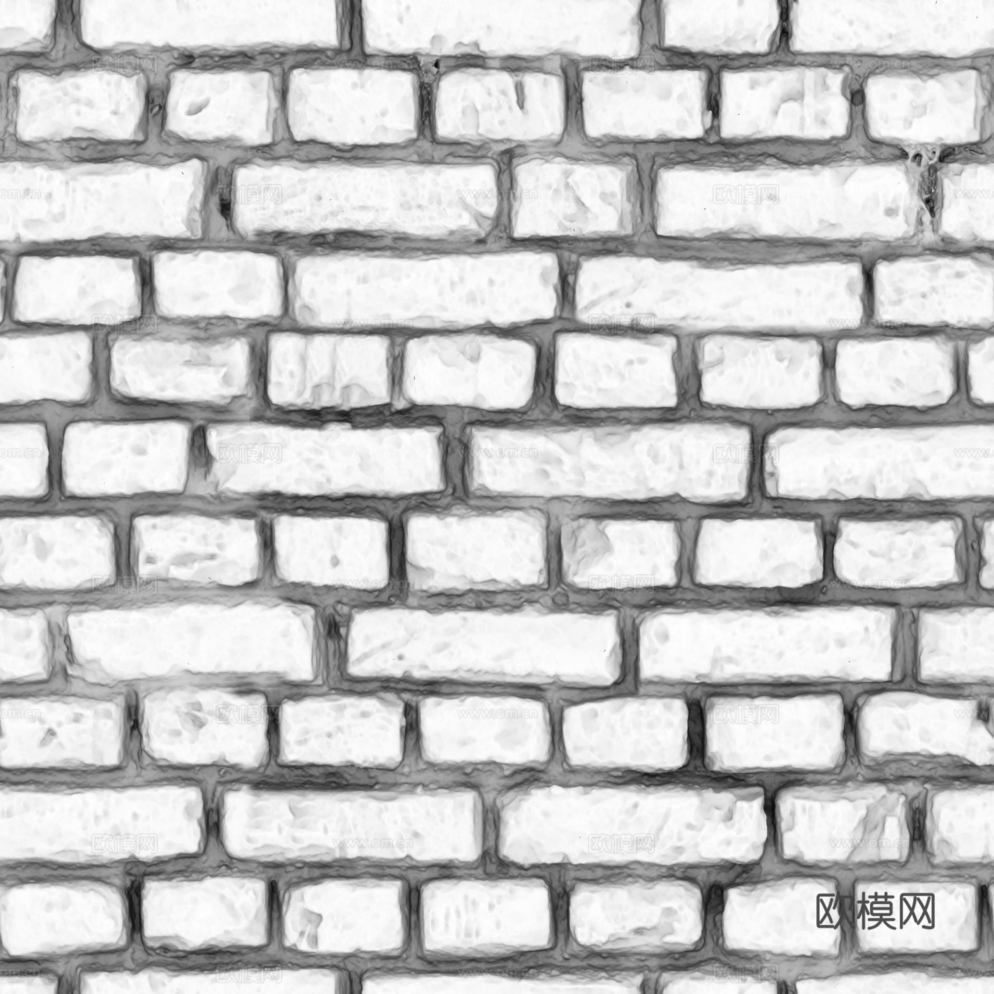 无缝破旧墙砖户外砖 PBR材质贴图 2k