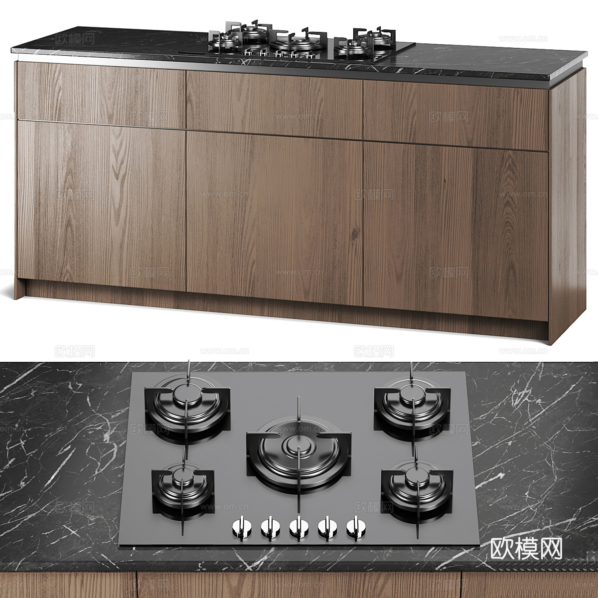 现代意式橱柜3d模型