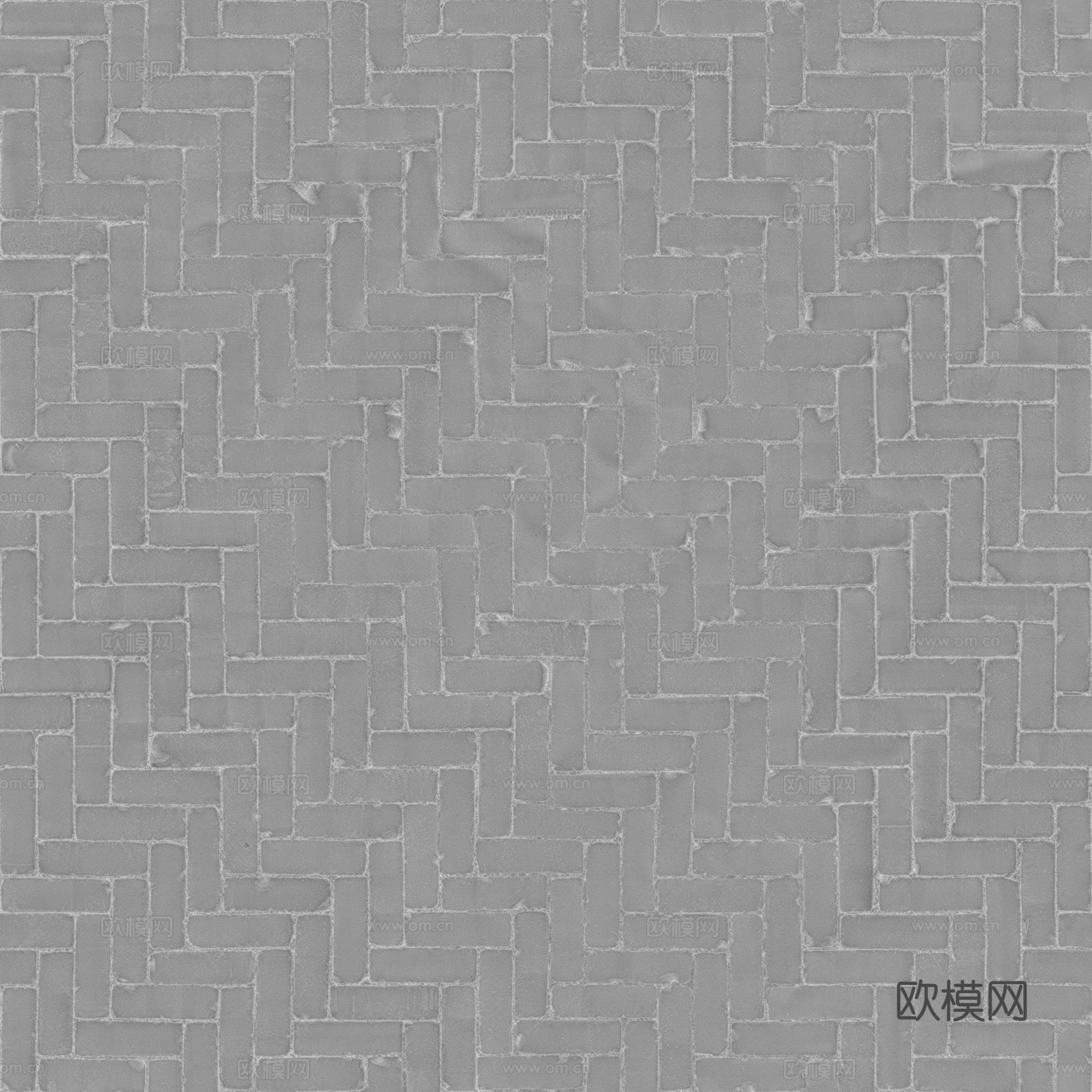 无缝红砖户外砖铺路石铺路砖 PBR材质贴图 2k