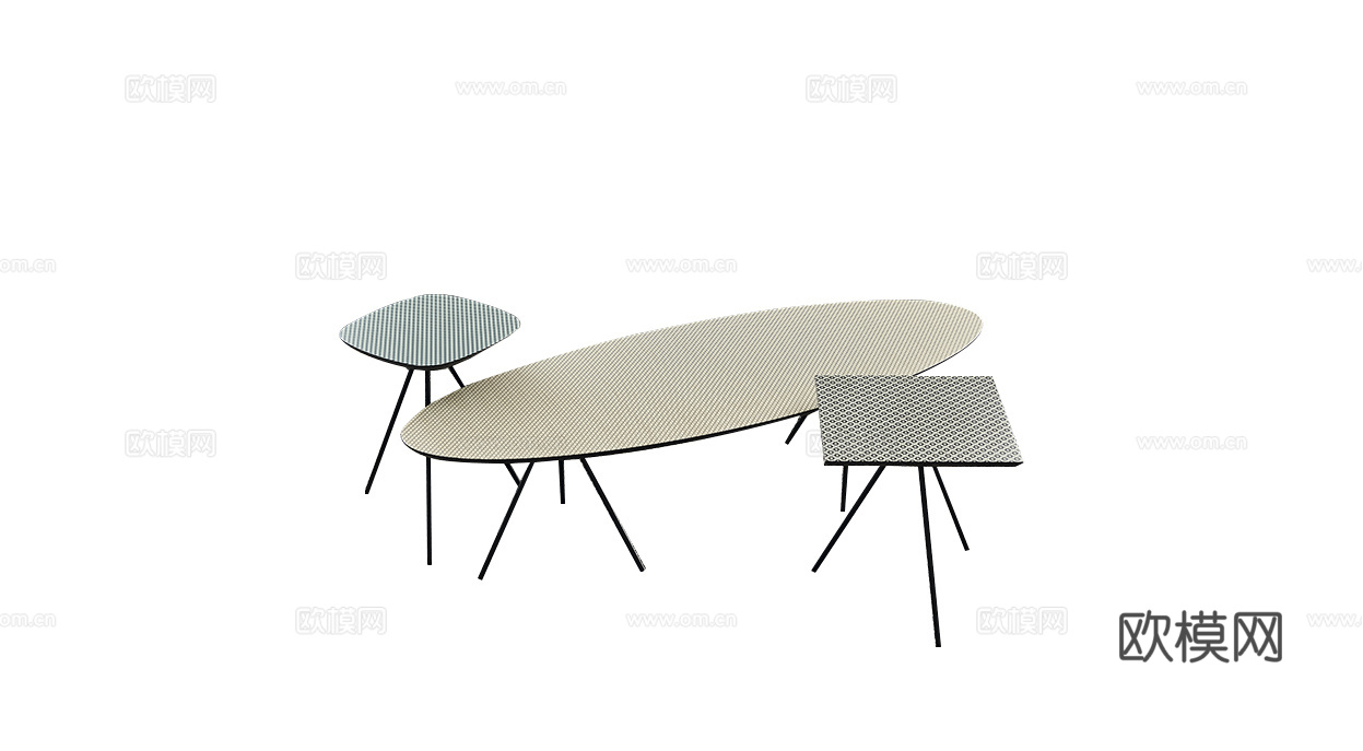Cattelan Italia 意式组合茶几3d模型下载