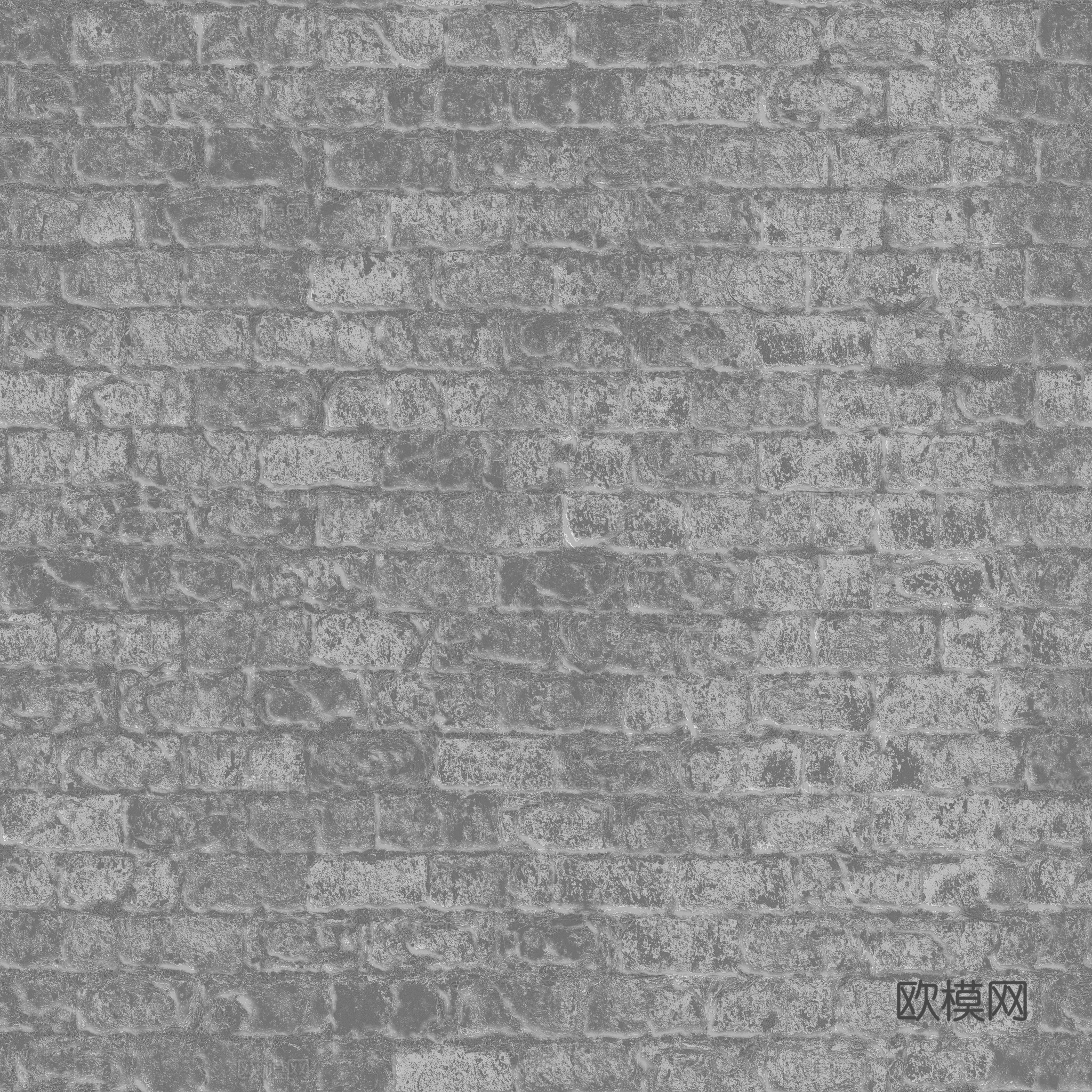 无缝破旧红砖地砖户外砖铺路砖 PBR材质贴图 2k