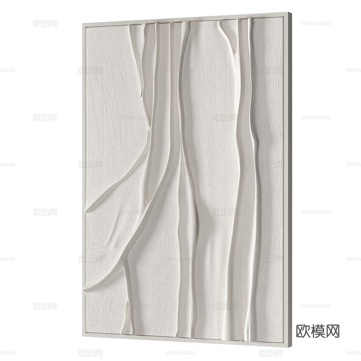 现代侘寂装饰板3d模型