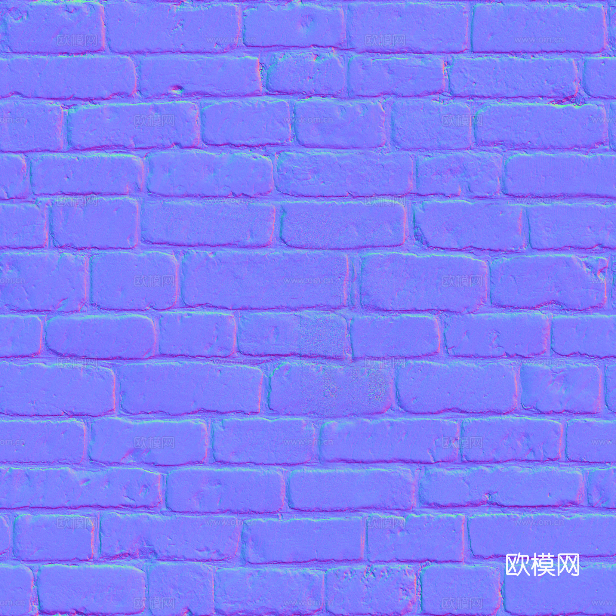 老旧墙砖户外砖 PBR材质贴图 2k