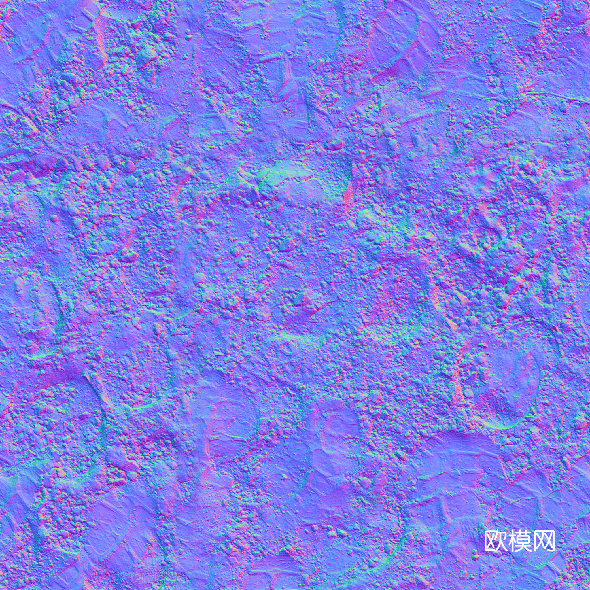 泥地土地自然地面地表 PBR材质贴图 2K