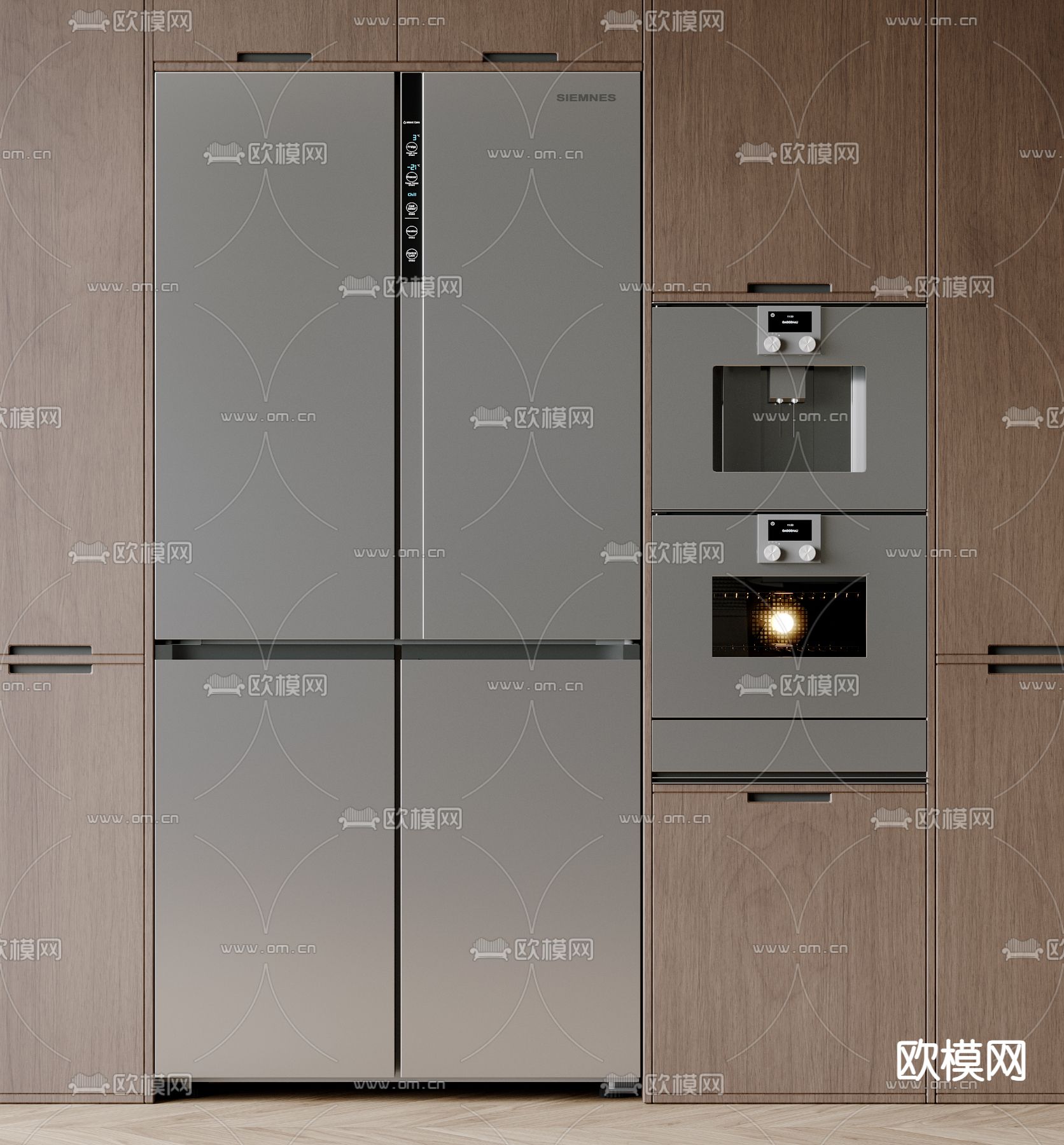 双开门冰箱su模型