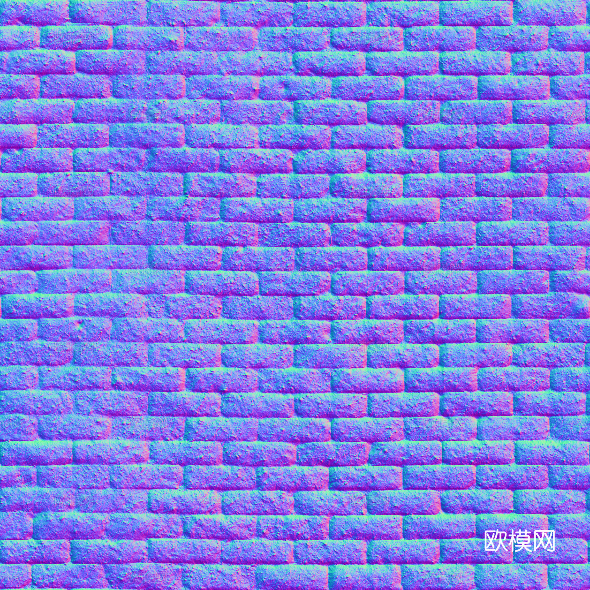无缝灰色户外砖铺路石铺路砖 PBR材质贴图 2k