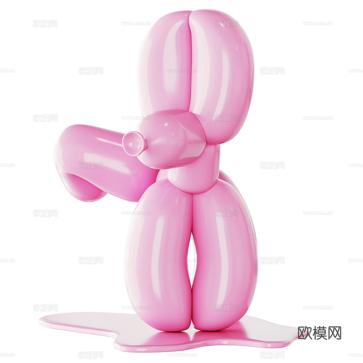 现代气球狗装饰雕塑3d模型