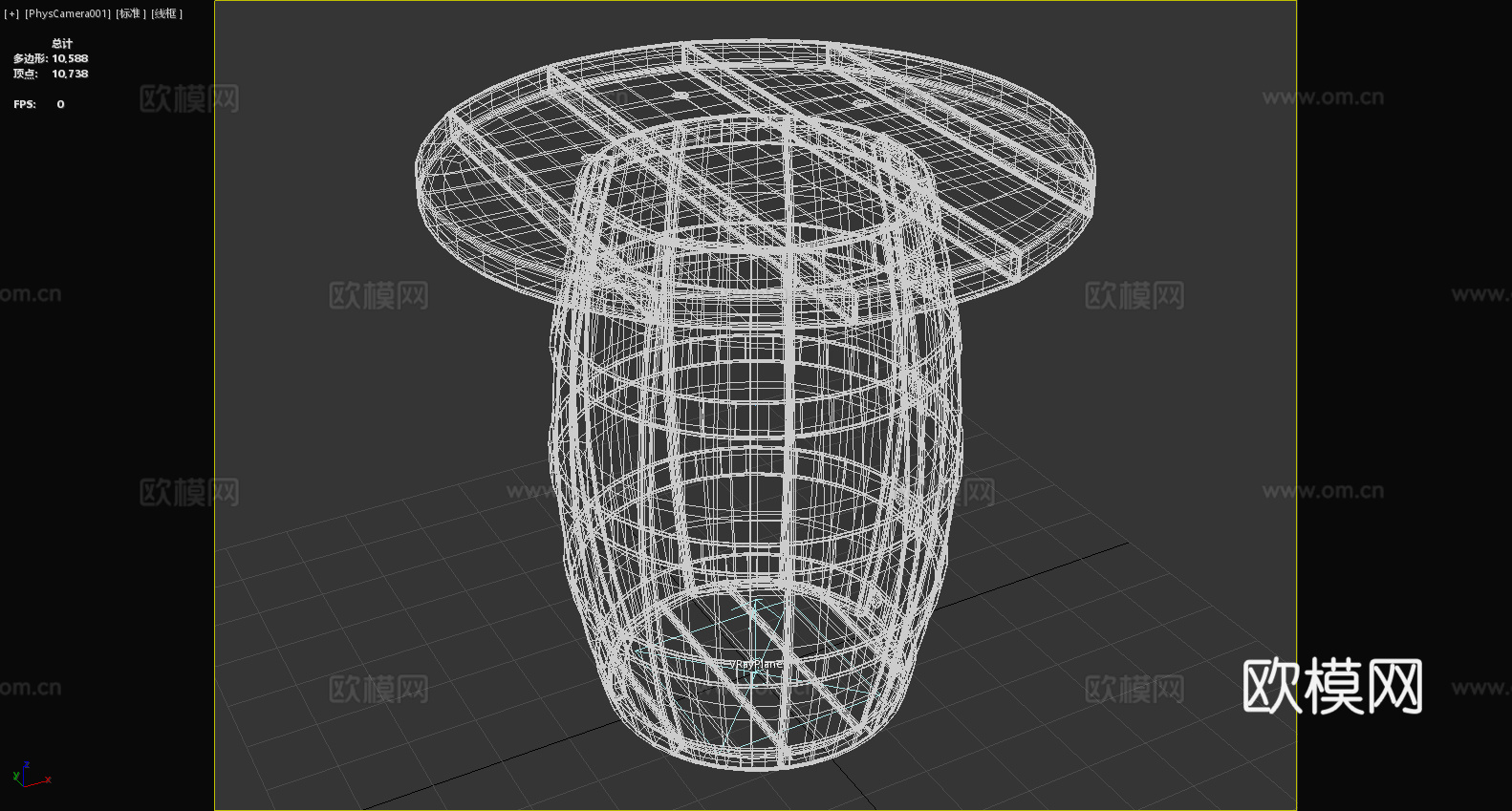 酒桶桌 实木桌 复古桌 圆桌3d模型