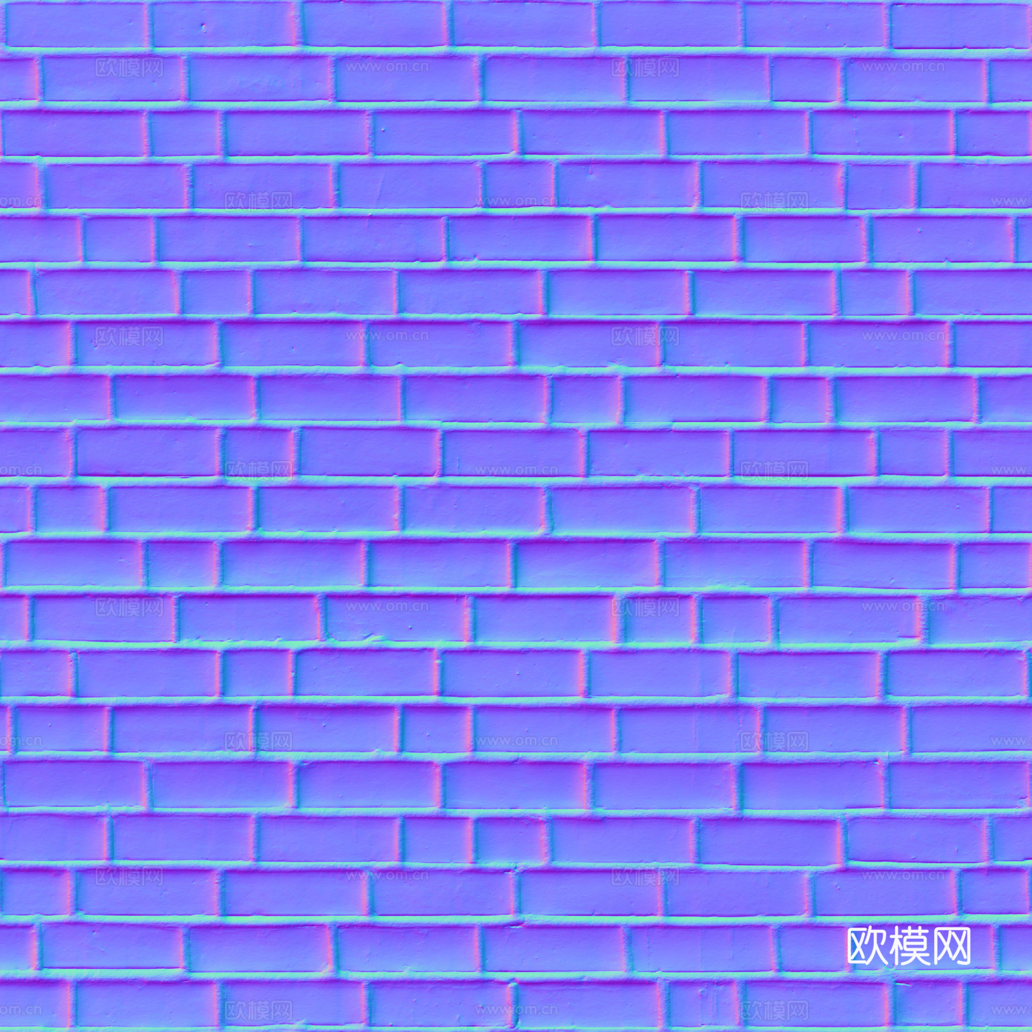 无缝红砖砖墙 PBR材质贴图 2k