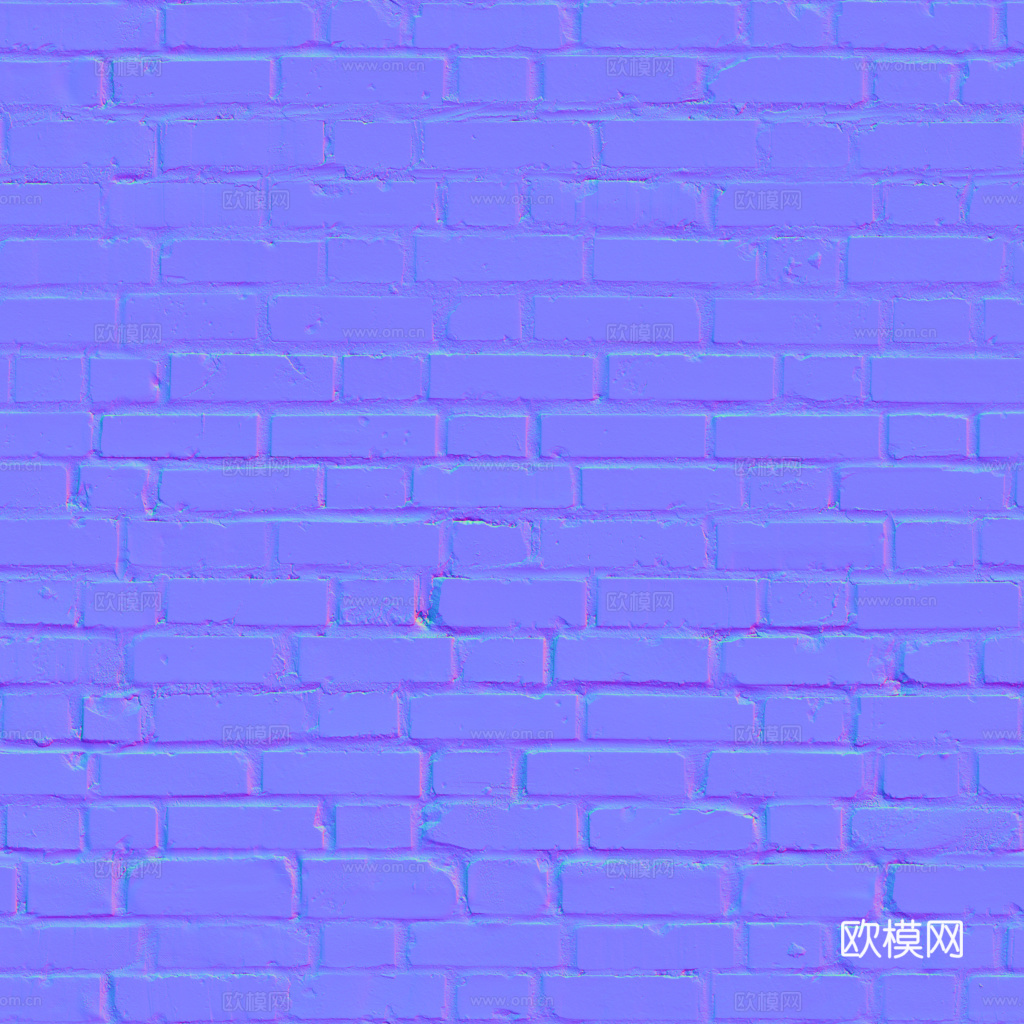 无缝红砖砖墙老旧红砖 PBR材质贴图 1k