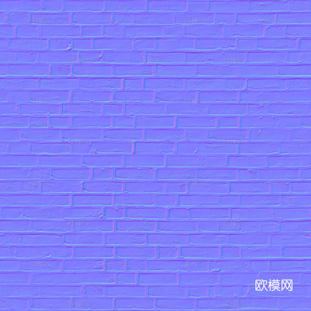 无缝红砖砖墙 PBR材质贴图 1k