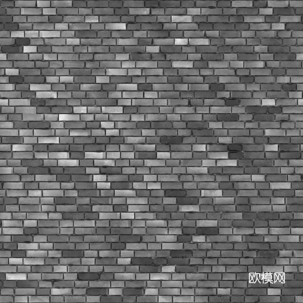 无缝红砖砖墙 PBR材质贴图 1k