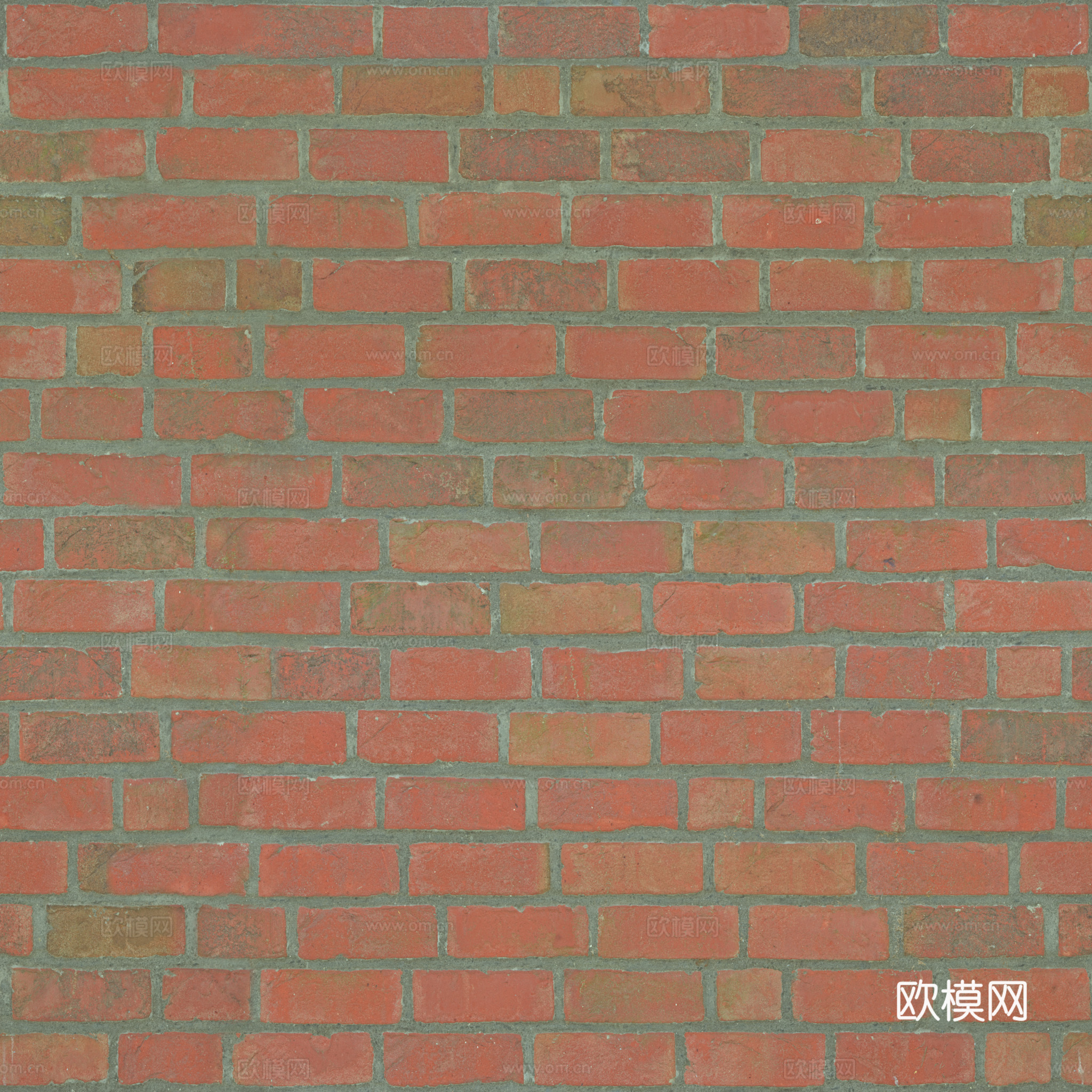 无缝红砖墙砖墙老旧砖墙 PBR材质贴图 2k