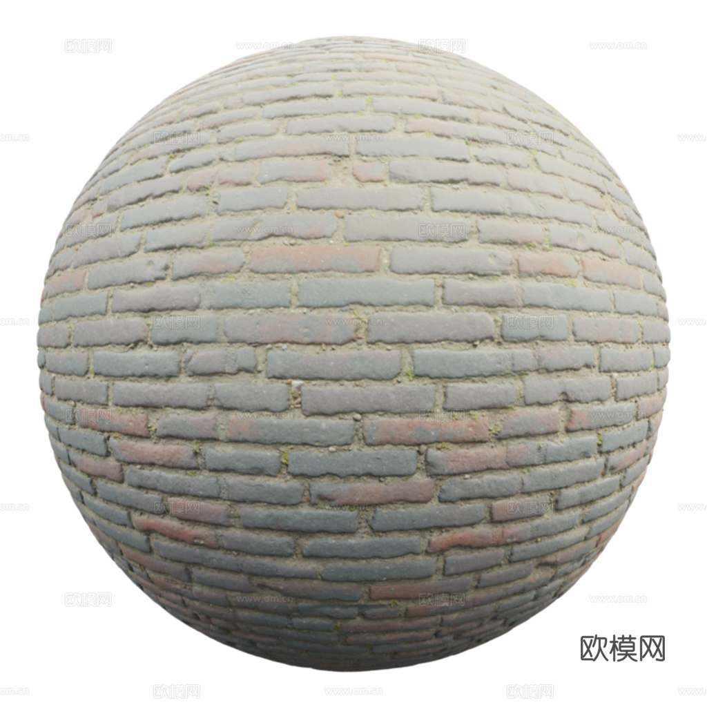 无缝红砖青砖户外砖铺路石铺路砖 PBR材质贴图 2k