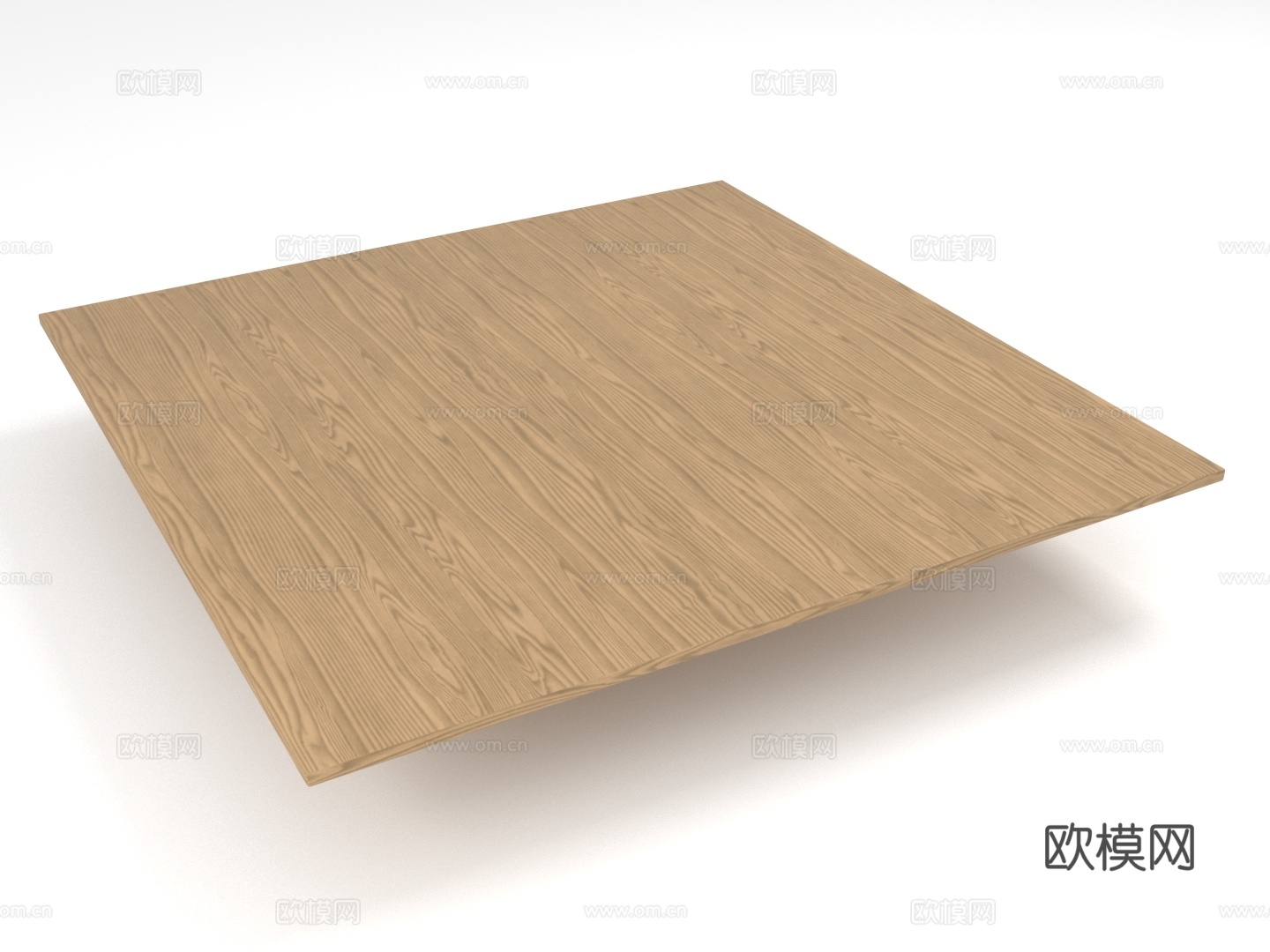 餐桌 木桌 茶几 方形桌 实木桌面3d模型下载（渲染图1）