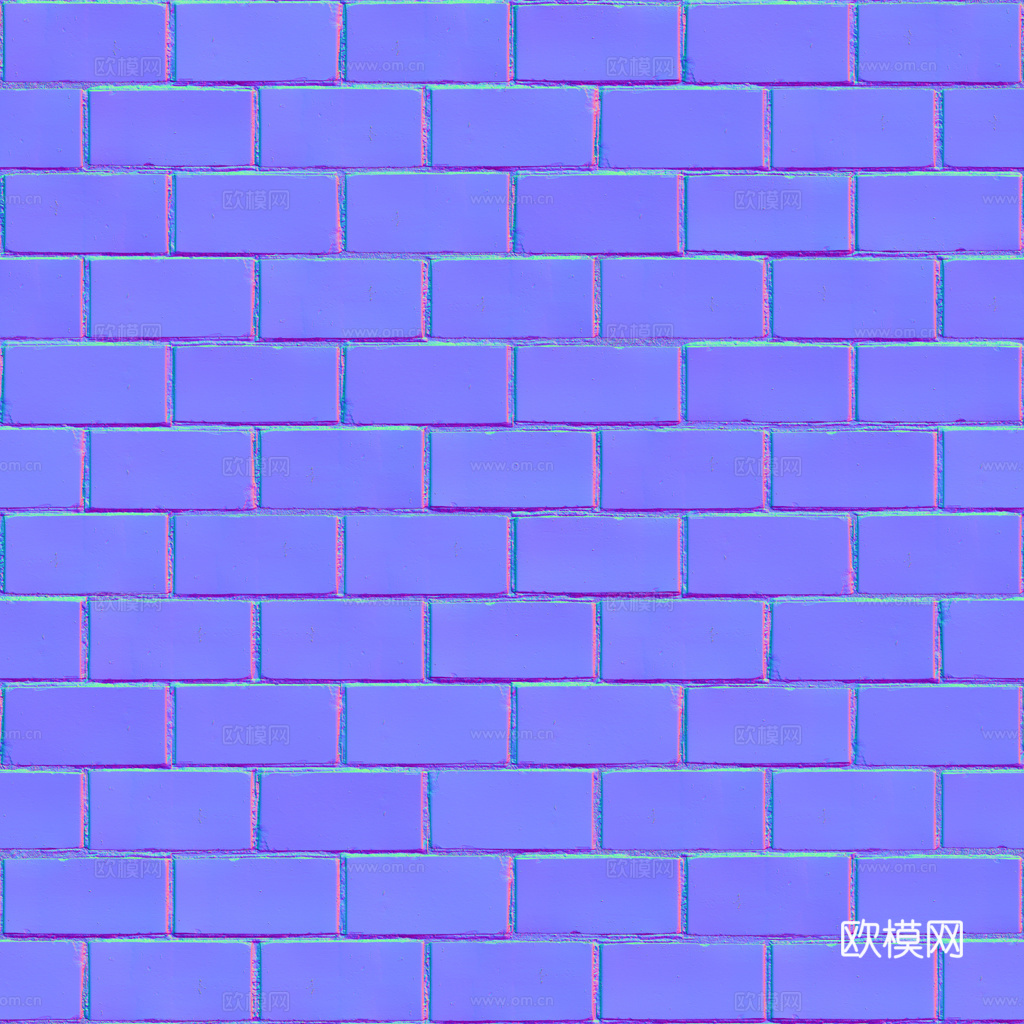 无缝老旧红砖砖墙砖地 PBR材质贴图 1k