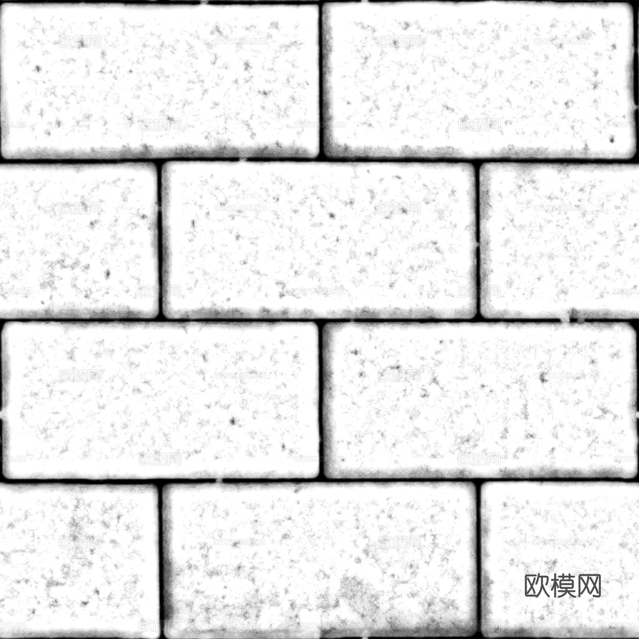 无缝水泥砖地砖户外砖 PBR材质贴图 2k