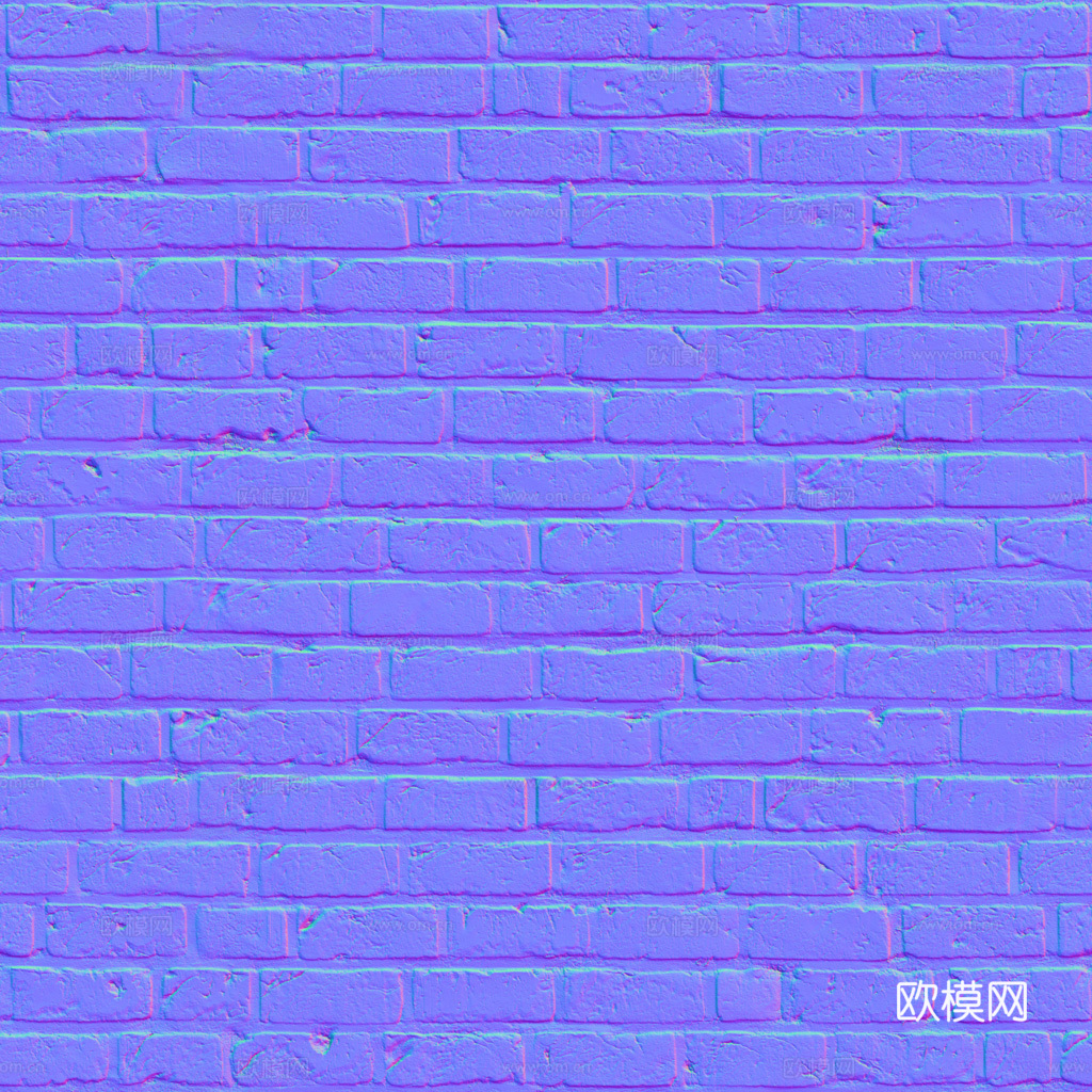 无缝红砖墙砖墙老旧砖墙 PBR材质贴图 1k