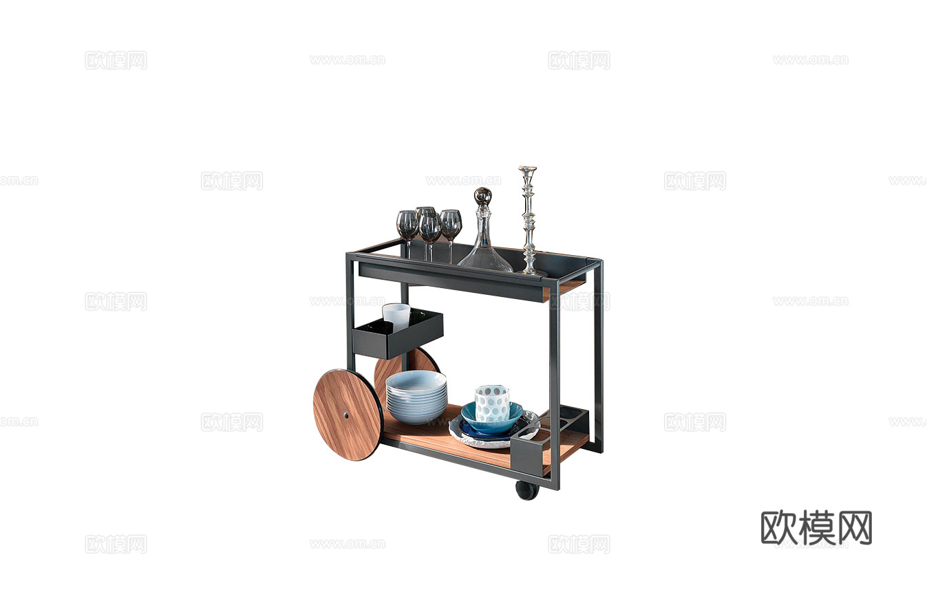 Cattelan Italia 意式移动边几3d模型下载