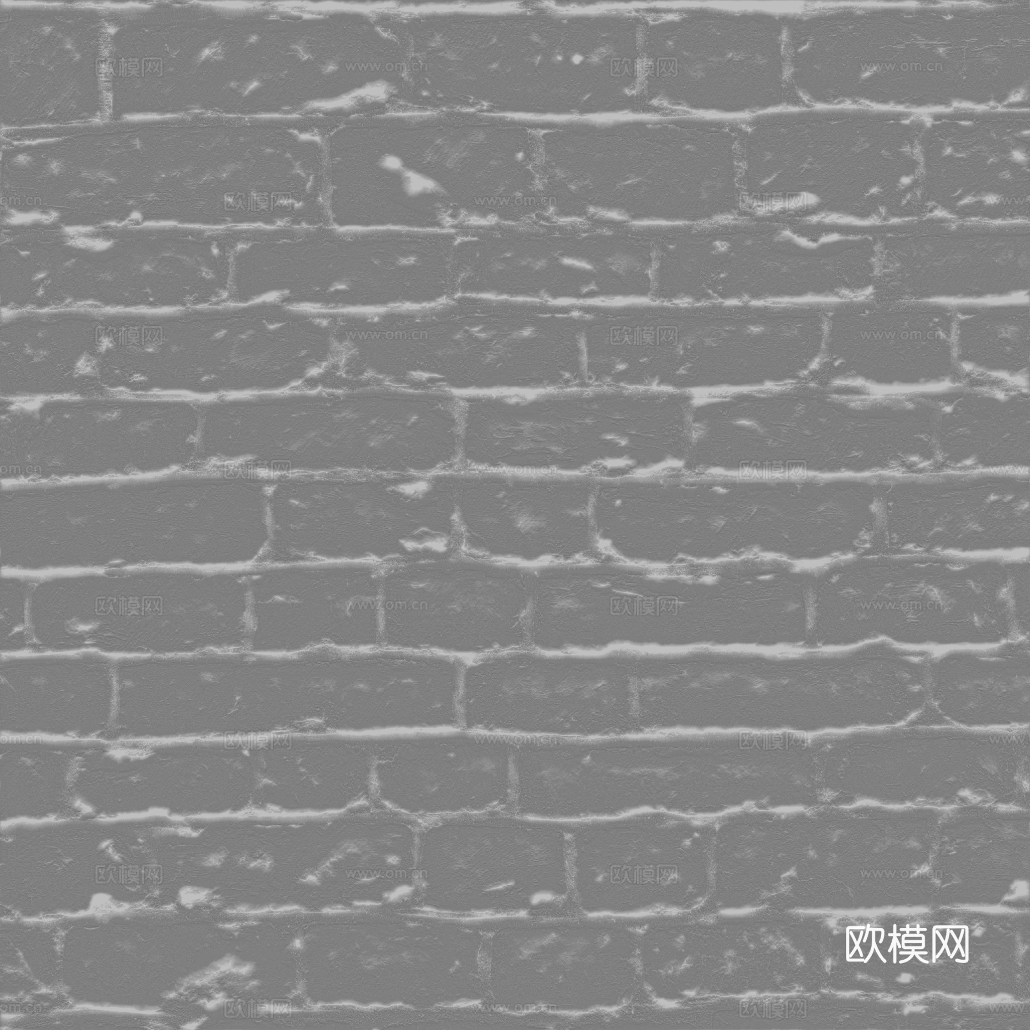 无缝老旧墙砖户外砖 PBR材质贴图 2k