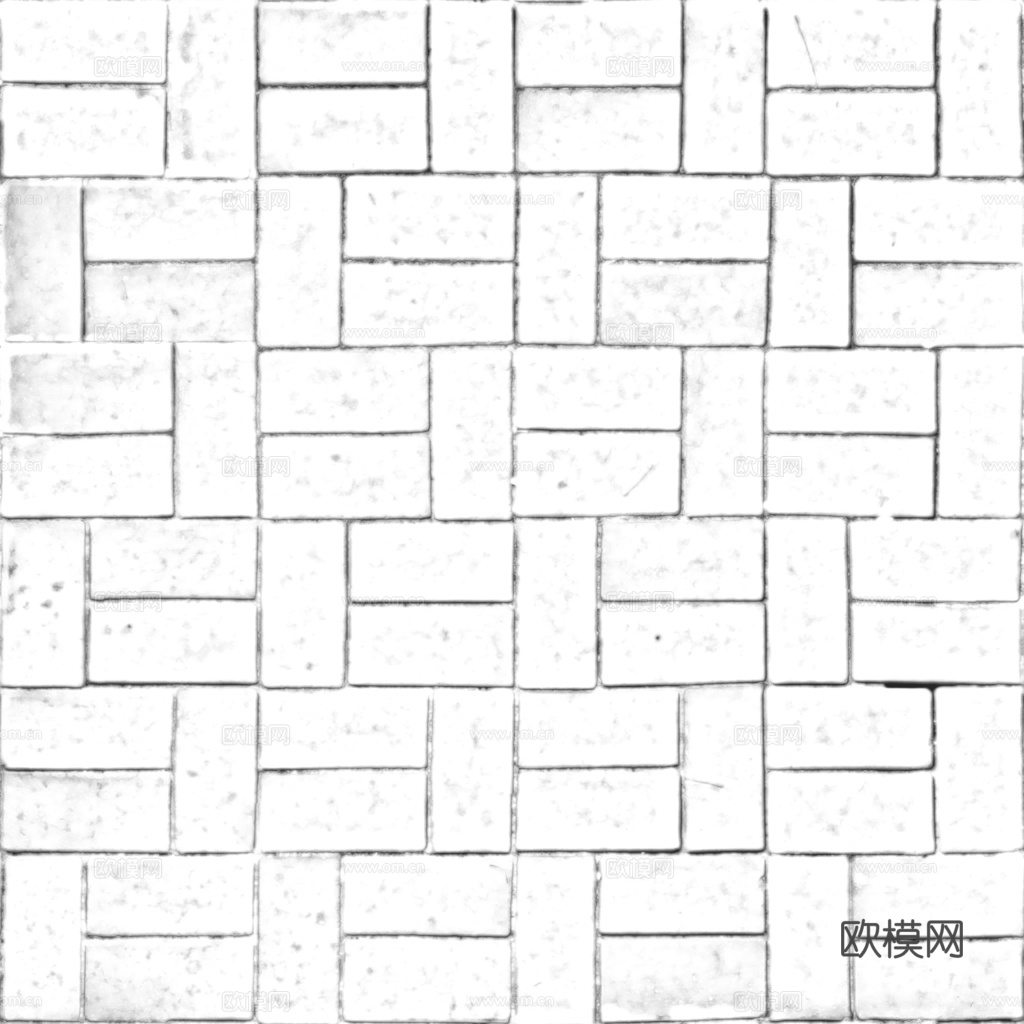 无缝红砖户外砖铺路石铺路砖 PBR材质贴图 1k