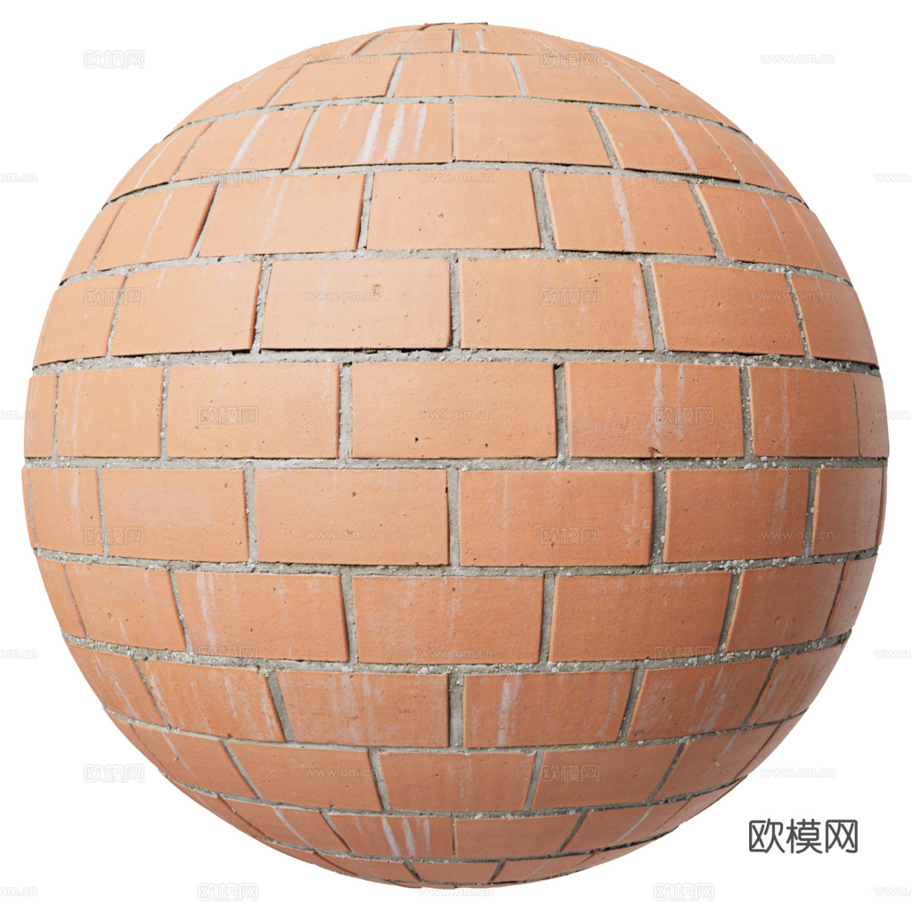 无缝红砖砖墙砖地 PBR材质贴图 2k