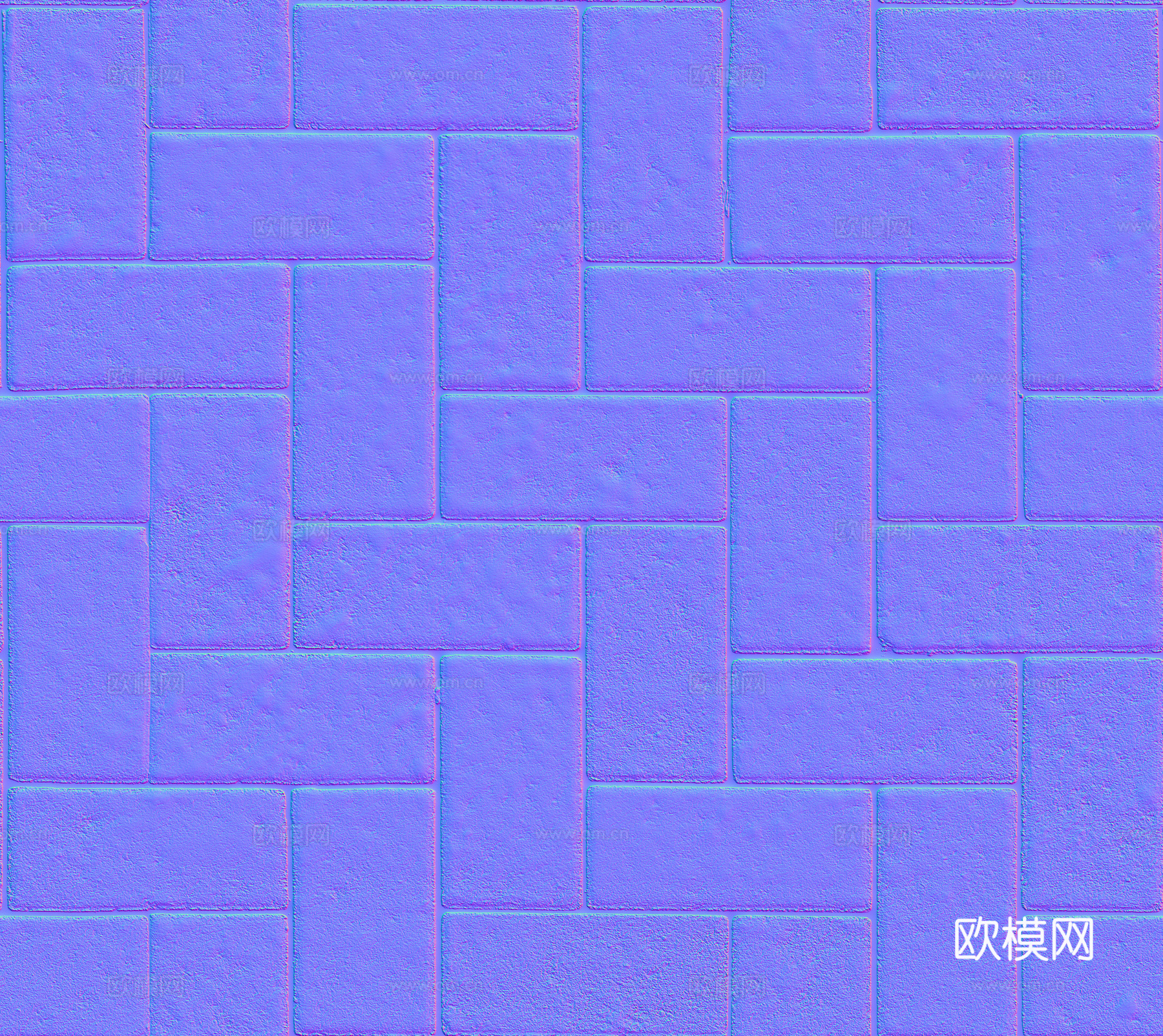 无缝青砖户外砖户外地面 PBR材质贴图 2k