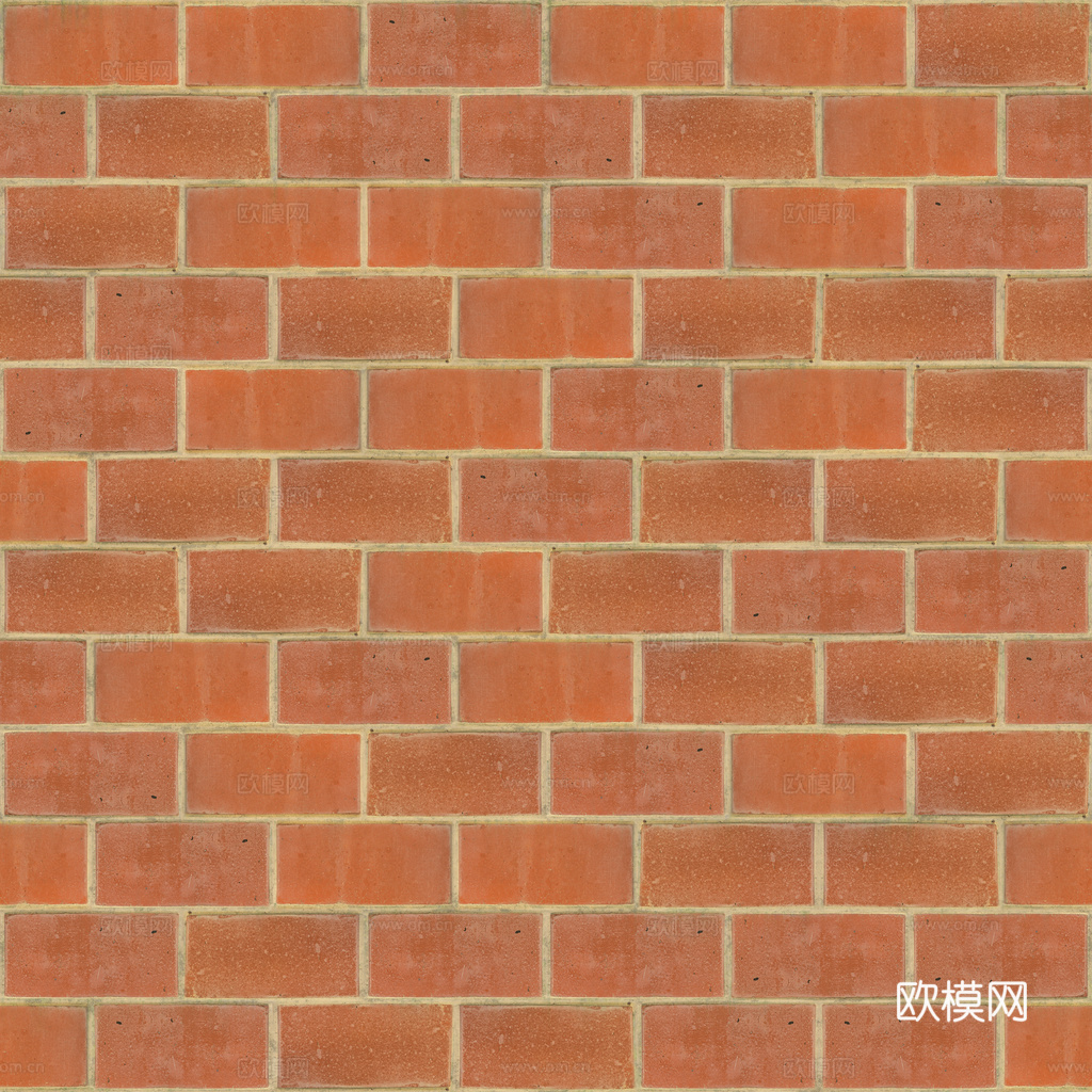 无缝红砖砖墙砖地 PBR材质贴图 1k