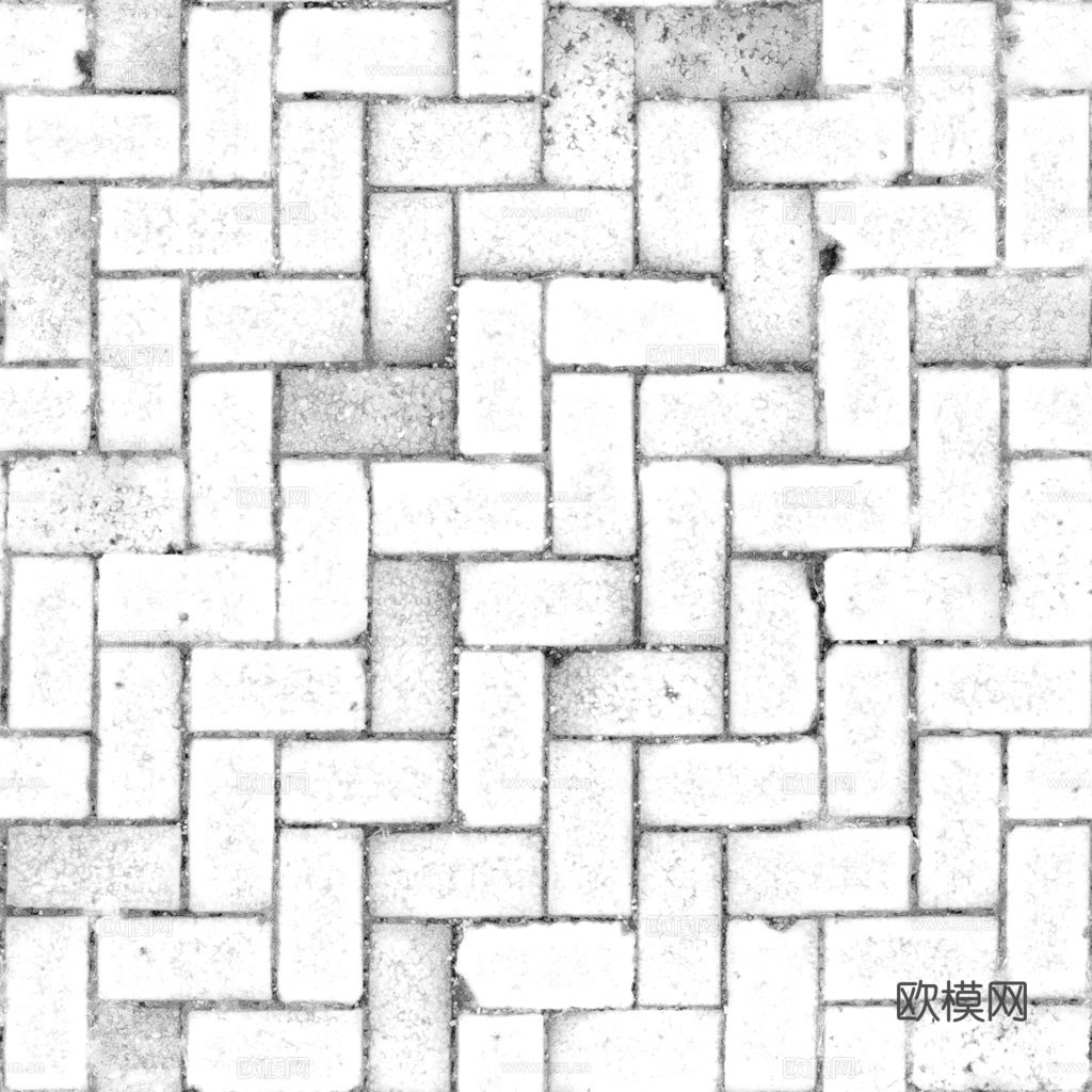 无缝灰色青砖户外砖铺路石铺路砖 PBR材质贴图 1k