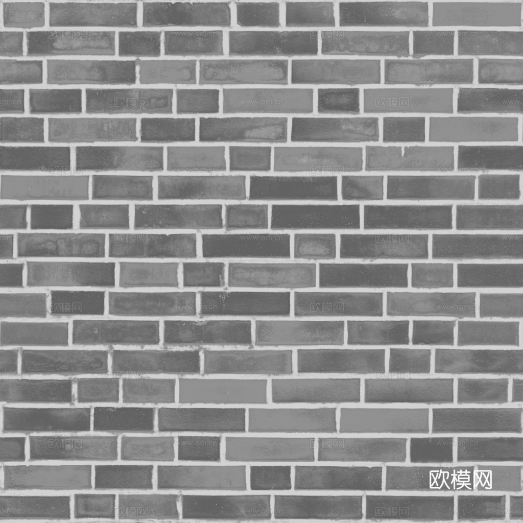 无缝红砖砖墙 PBR材质贴图 1k