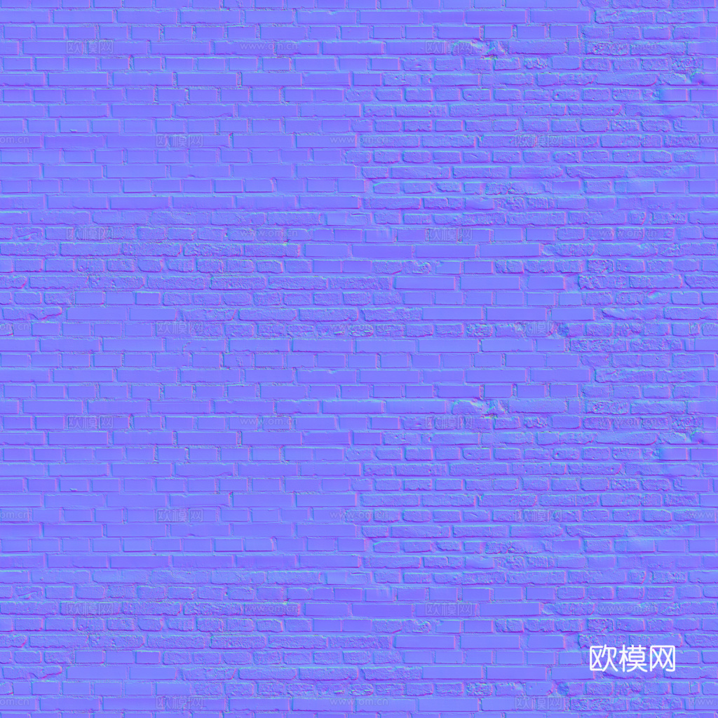 无缝老旧红砖砖墙 PBR材质贴图 1k