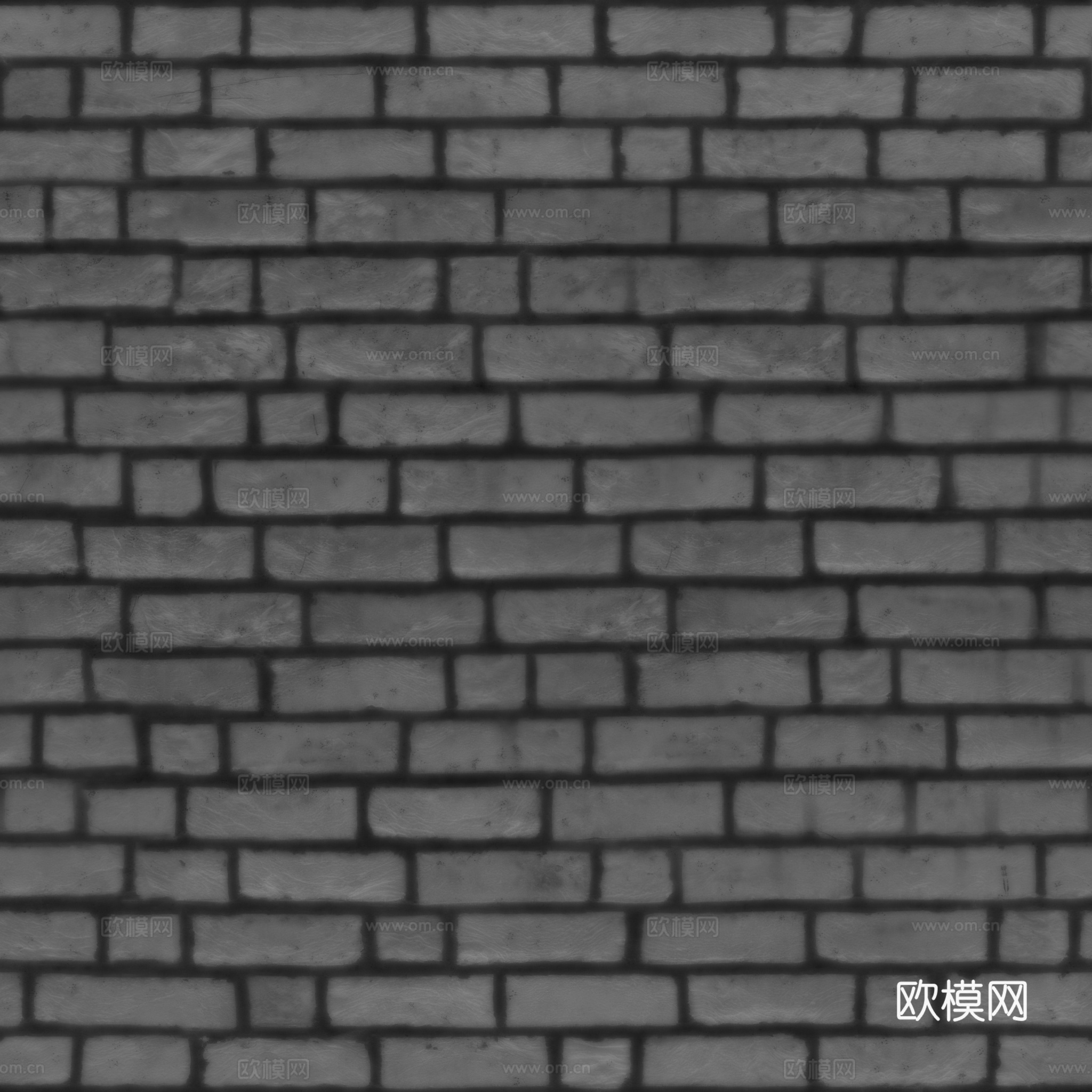 无缝红砖墙砖 PBR材质贴图 2k